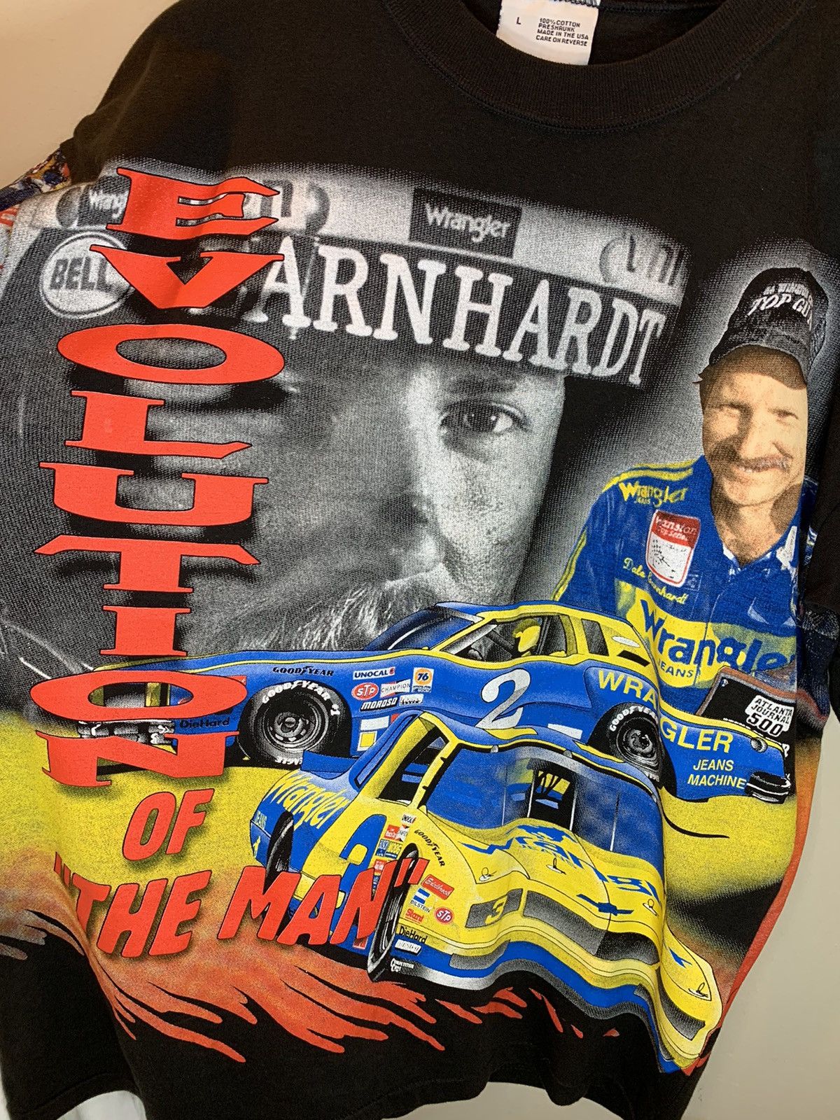 NASCAR *RARE* Vintage 90’s Dale Earnhardt NASCAR AOP Racing T-Shirt Size US L / EU 52-54 / 3 - 7 Thumbnail