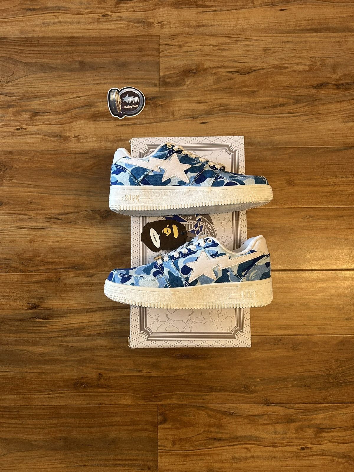 Bape NEW Bape Blue ABC Camo Bapestas Size US 7 / EU 40 - 1 Thumbnail