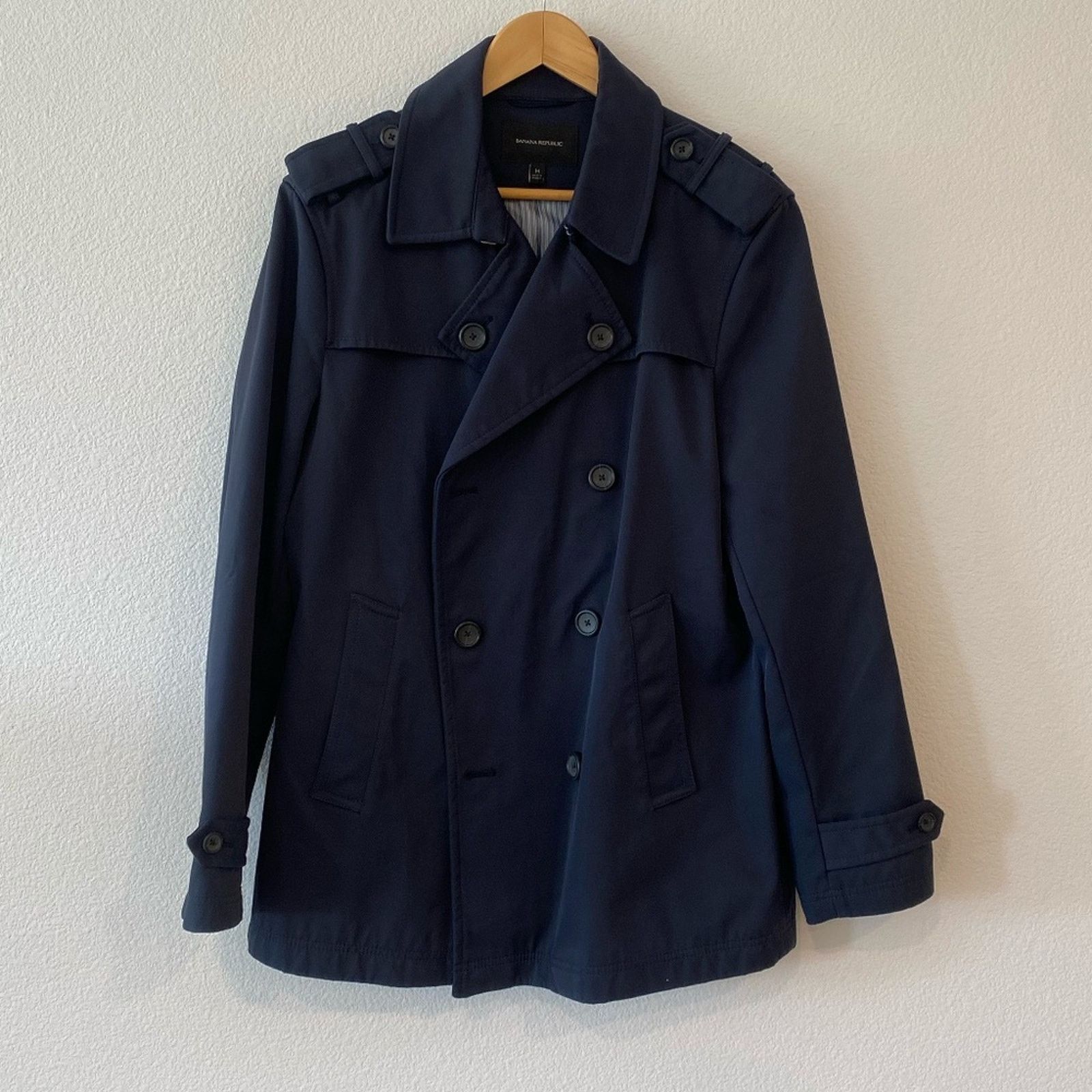 Banana Republic Banana Republic Men's Trench Coat Peacoat - Medium Size US M / EU 48-50 / 2 - 2 Thumbnail