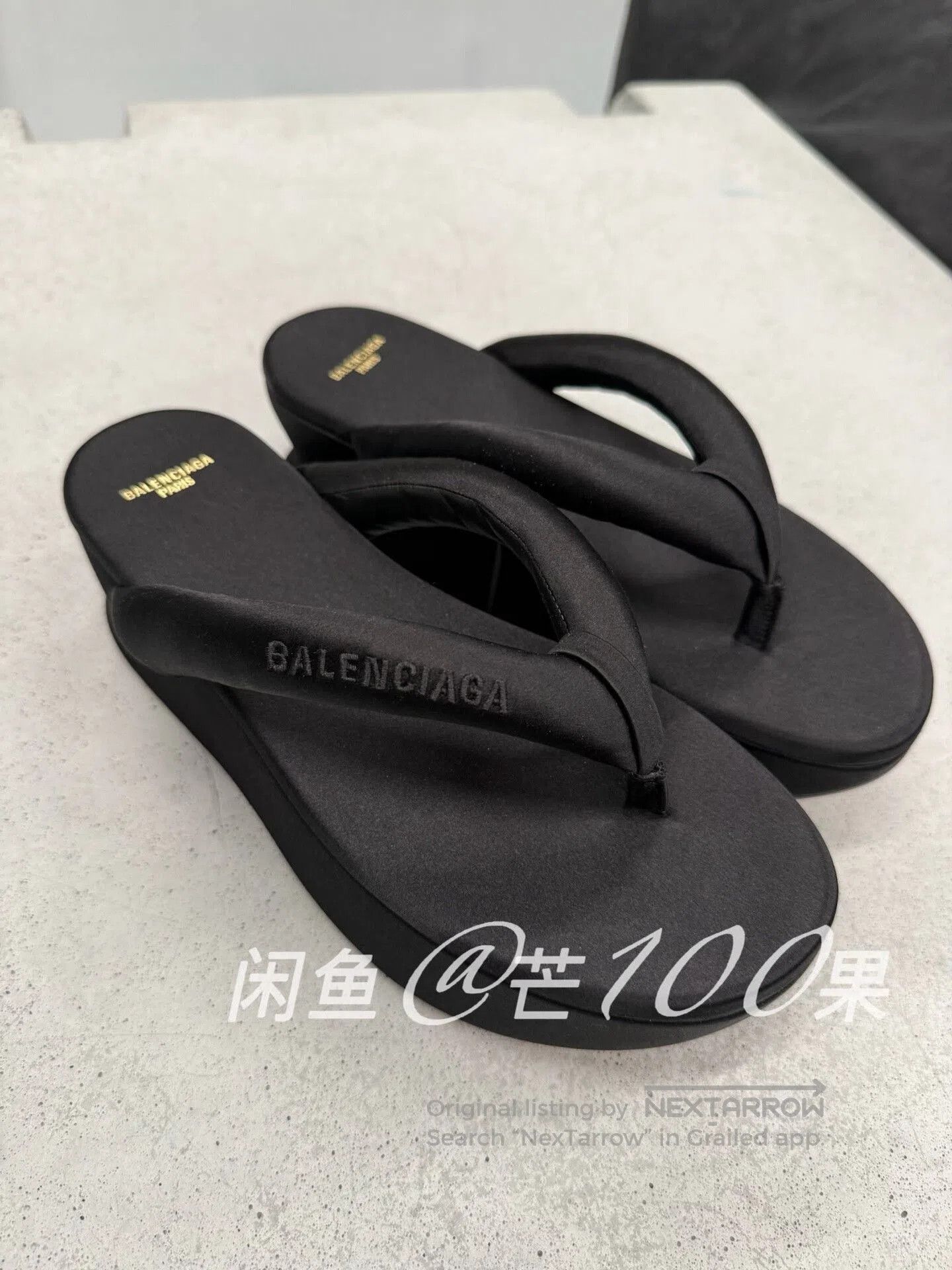 Balenciaga Balenciaga 26 Black Platform Thong Sandals. Size US 9.5 / IT 39.5 - 1 Thumbnail