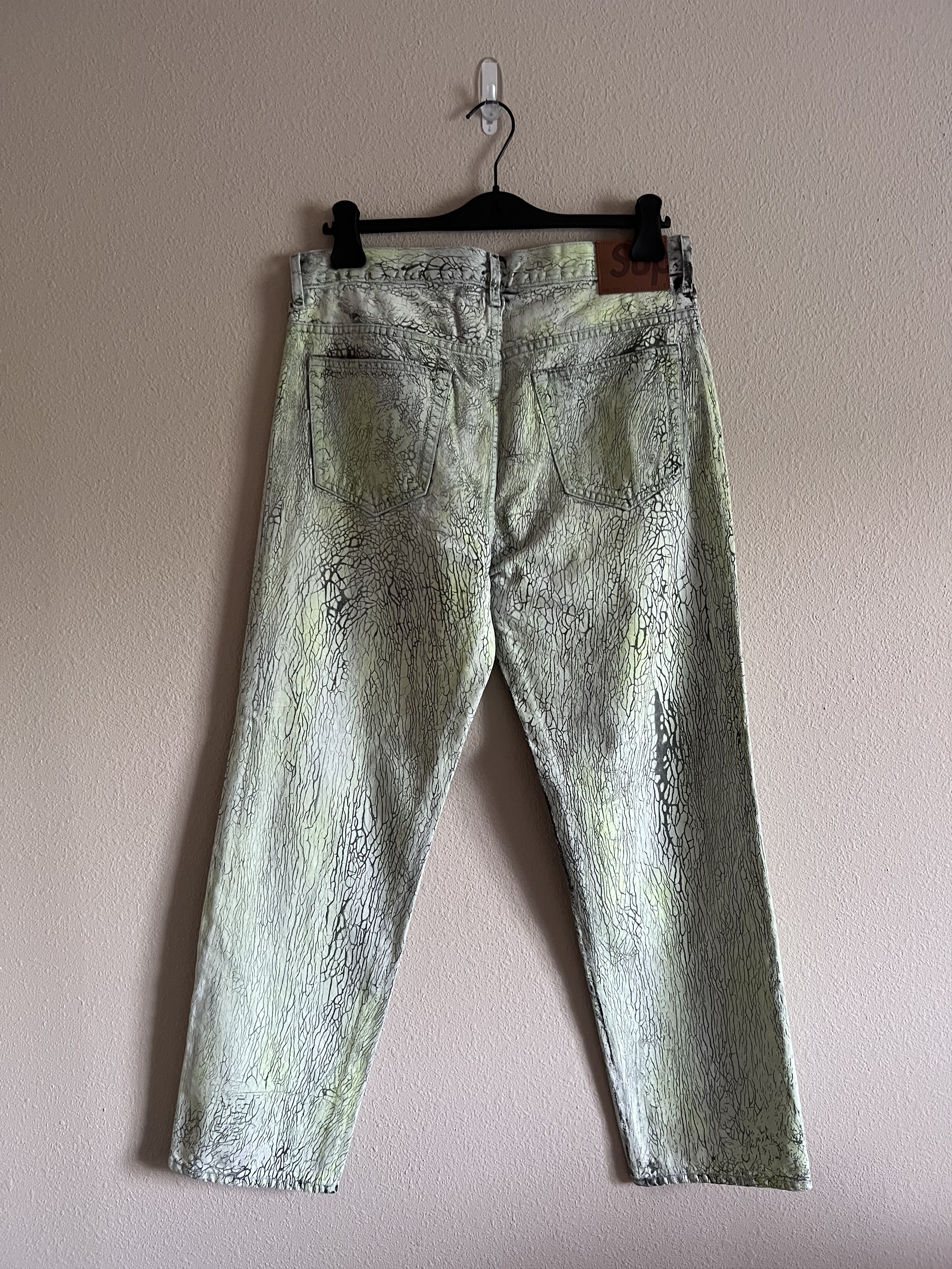 Supreme Supreme Crackle Regular Jeans in Multicolor Green Size US 32 / EU 48 - 5 Thumbnail