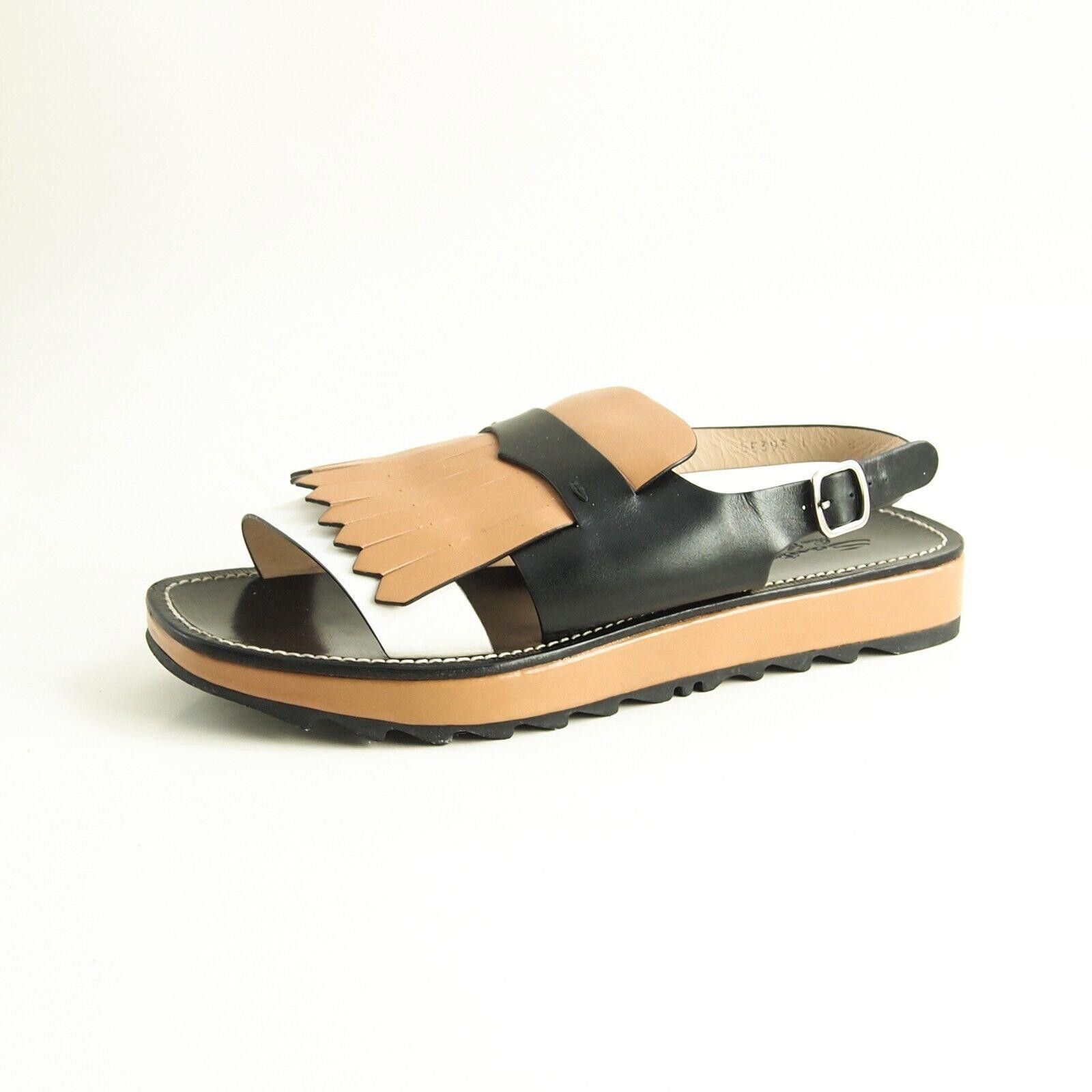 Santoni Santoni Slingback Sandals Black Brown Leather US 10 EU 40 Size US 10 / IT 40 - 1 Thumbnail