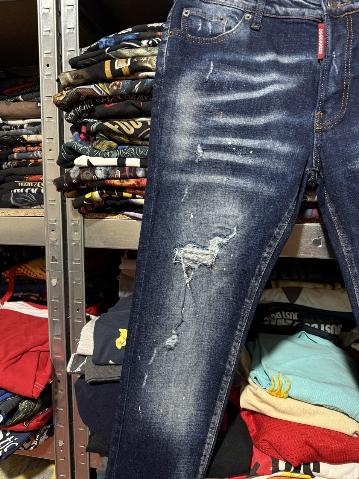 Dsquared2 Rare Luxury Dsquared2 Distressed Denim Navy Jeans Y2K Hype Size US 32 / EU 48 - 5 Thumbnail
