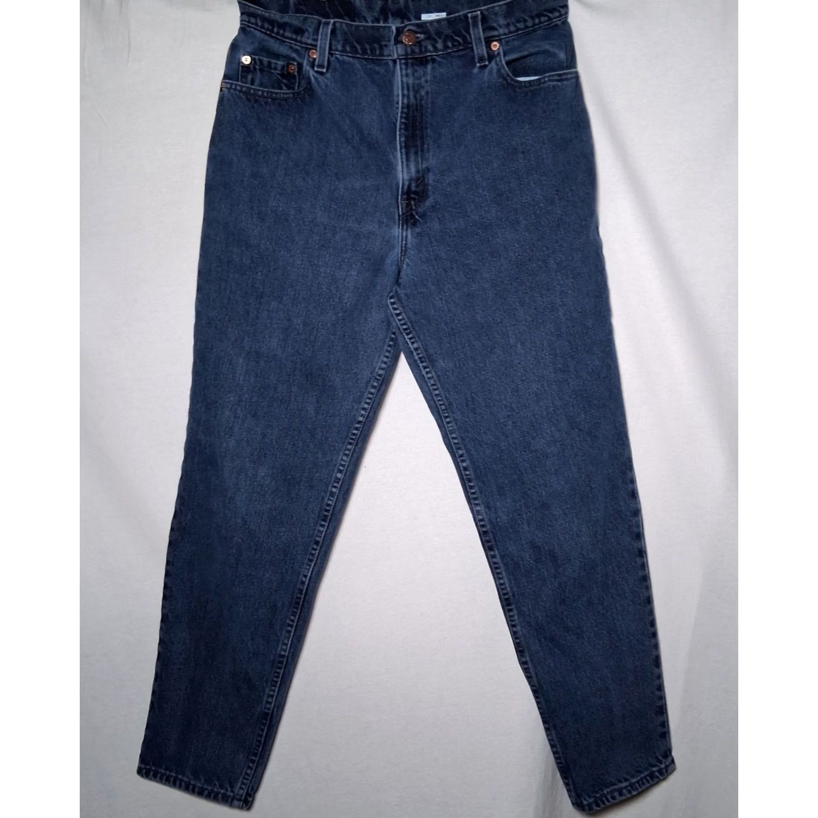 Levi's VINTAGE Levi's 551 Jeans Women Size 14 Med Relaxed Fit Tapered Leg Blue Denim Jeans 5-Pocket Womens 90s USA Made Size 36" / US 14 / IT 50 - 2 Thumbnail