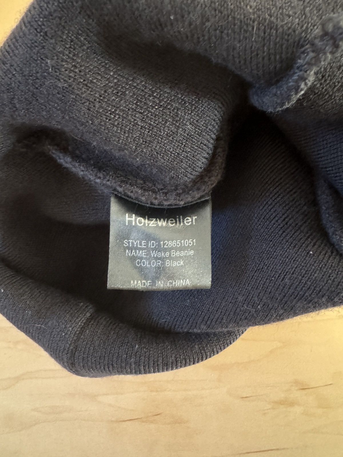 Holzweiler Holzweiler Wake Wool Beanie - Black Size ONE SIZE - 2 Thumbnail