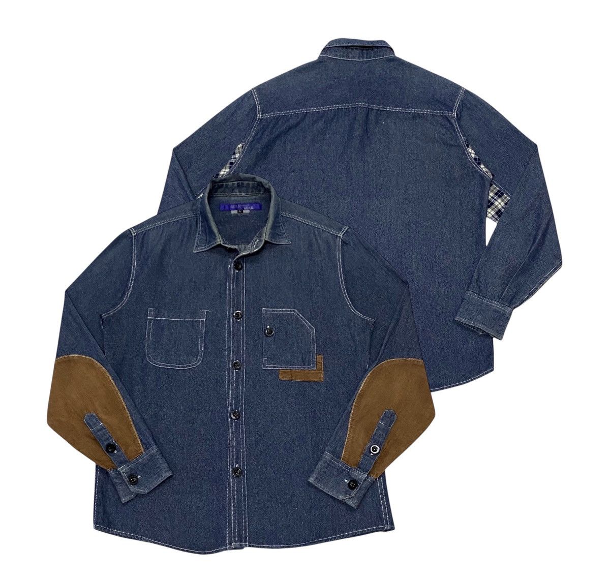Junya Watanabe Junya Watanabe Man AD2009 Denim Shirt Button Ups Size US L / EU 52-54 / 3 - 1 Thumbnail