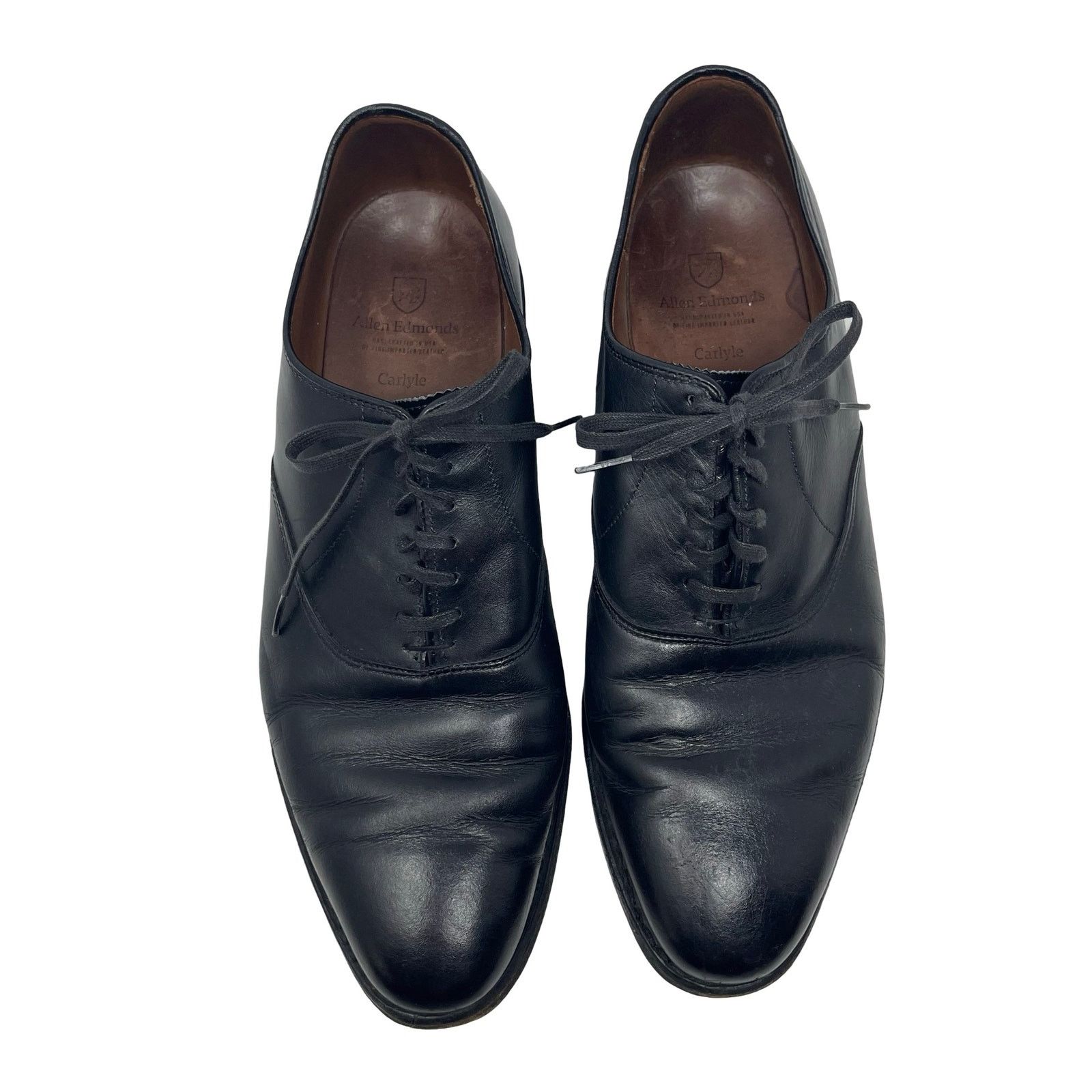 Allen Edmonds Carlyle Plain Toe Oxford shoes black leather