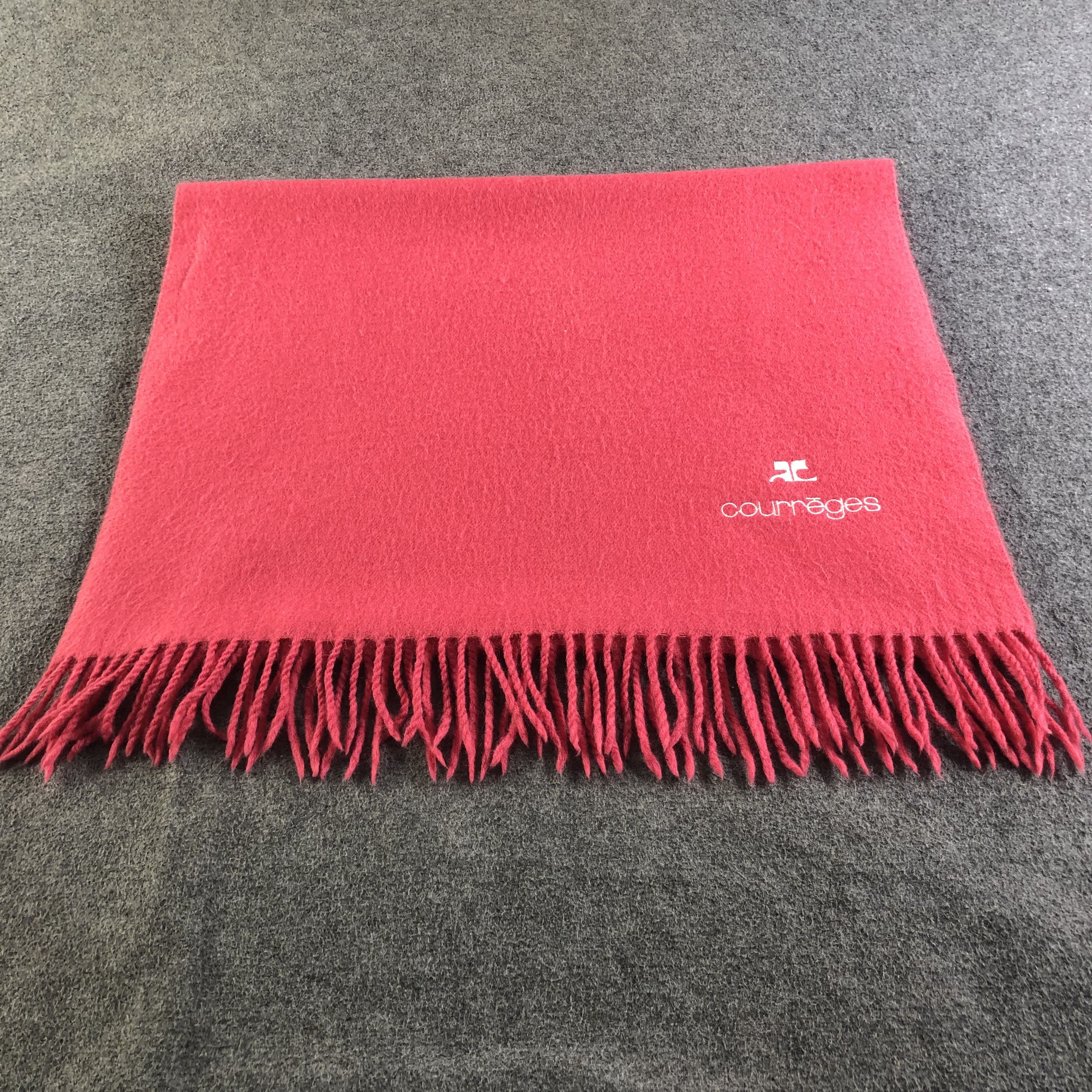 Courreges Courreges Pink Wool Scarf Muffler V2041 Size ONE SIZE - 3 Thumbnail