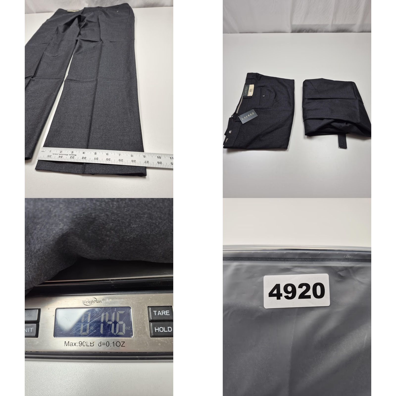 Ralph Lauren VINTAGE Lauren Ralph Lauren Dress Pants Mens 44x34 Wool Pleated Classic Fit NWT Gray/Wool Dress Pants Mens 44 Size US 44 / EU 60 - 9 Thumbnail