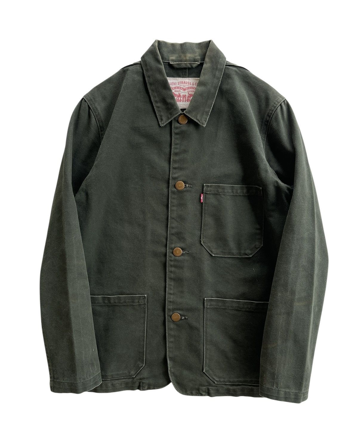 Levi's Vintage Clothing Levis Engineers Worker Chore Canvas Jacket Size US M / EU 48-50 / 2 - 1 Thumbnail