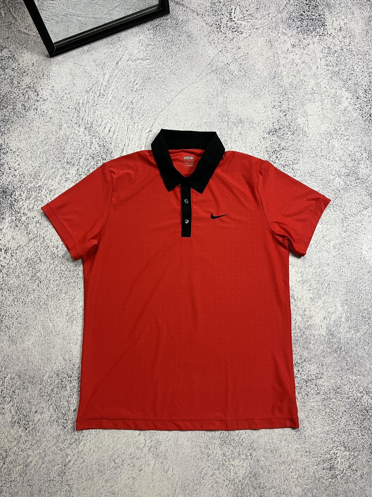 Nike Roger Federer RF 2009 US Open NYC Tennis Red Polo Shirt