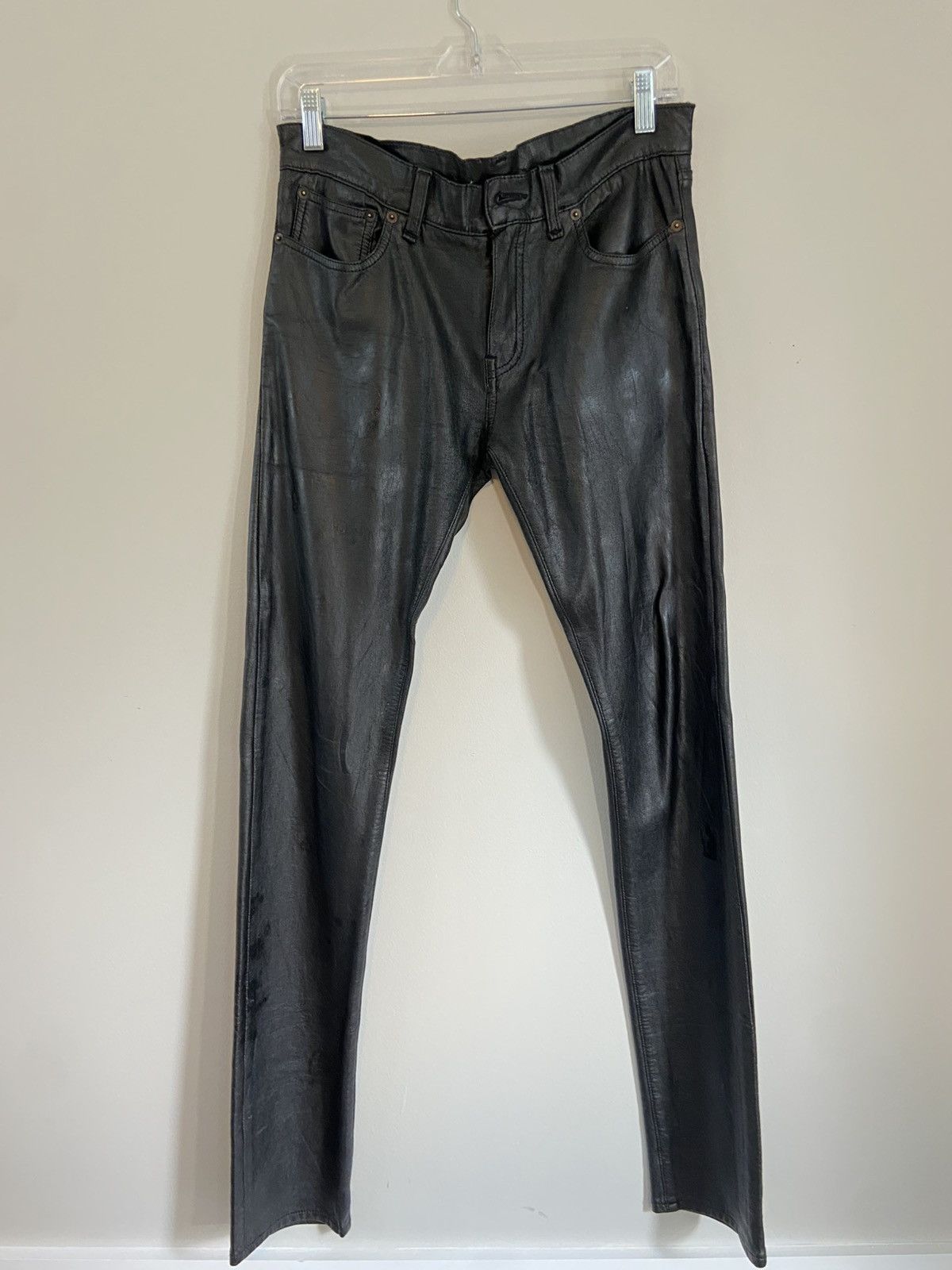 Saint Laurent Paris Saint Laurent polyurethane jeans Size US 29 - 1 Thumbnail