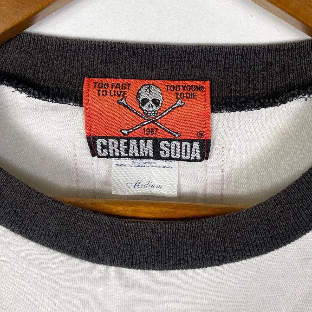 Japanese Brand Vintage 00's CREAM SODA Kuro The Dragon Long Sleeve Tee Size US M / EU 48-50 / 2 - 6 Thumbnail