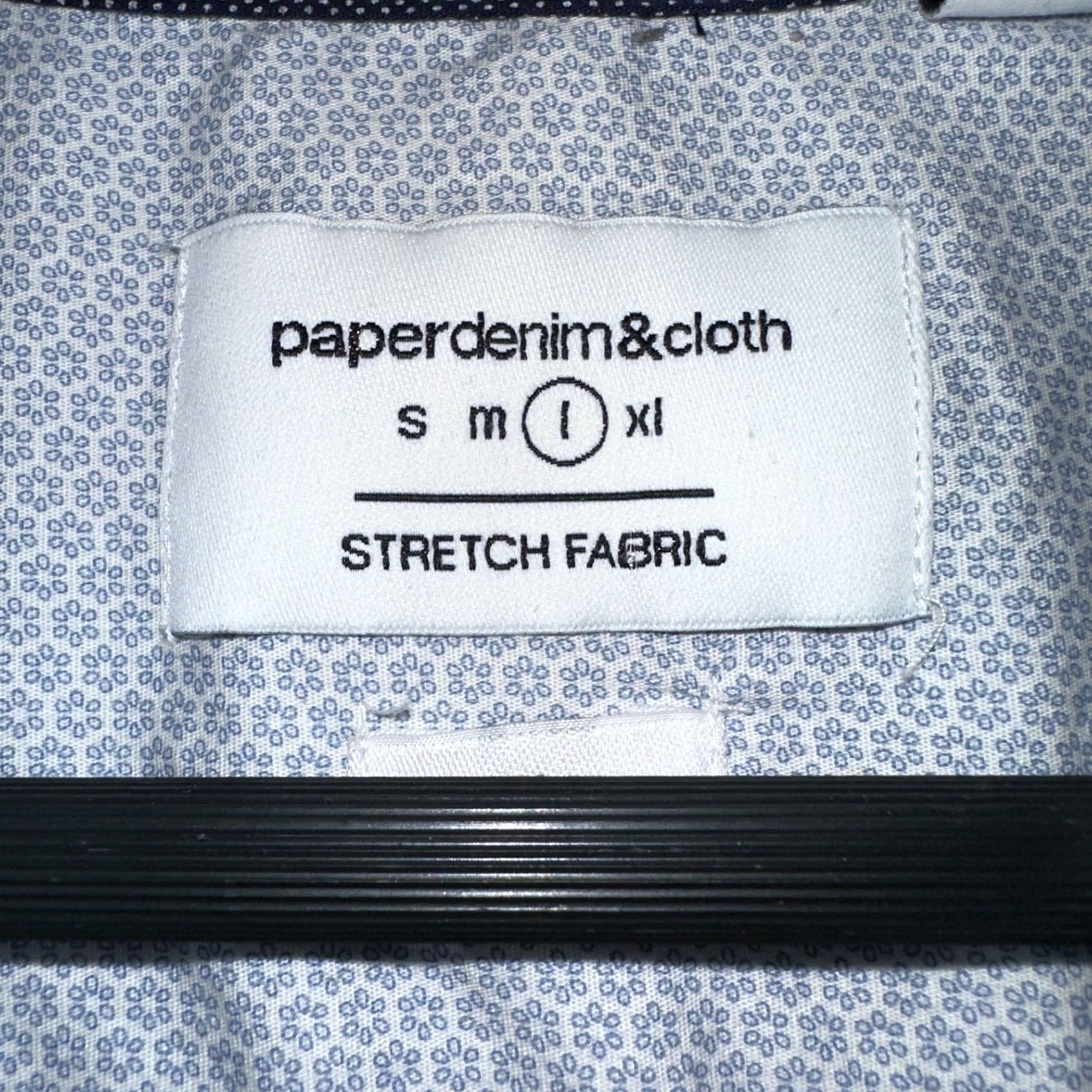 Denime Paper Denim & Cloth Mens Large Slim Fit Blue Floral Cotton Stretch Shirt Pocket Size US L / EU 52-54 / 3 - 6 Thumbnail