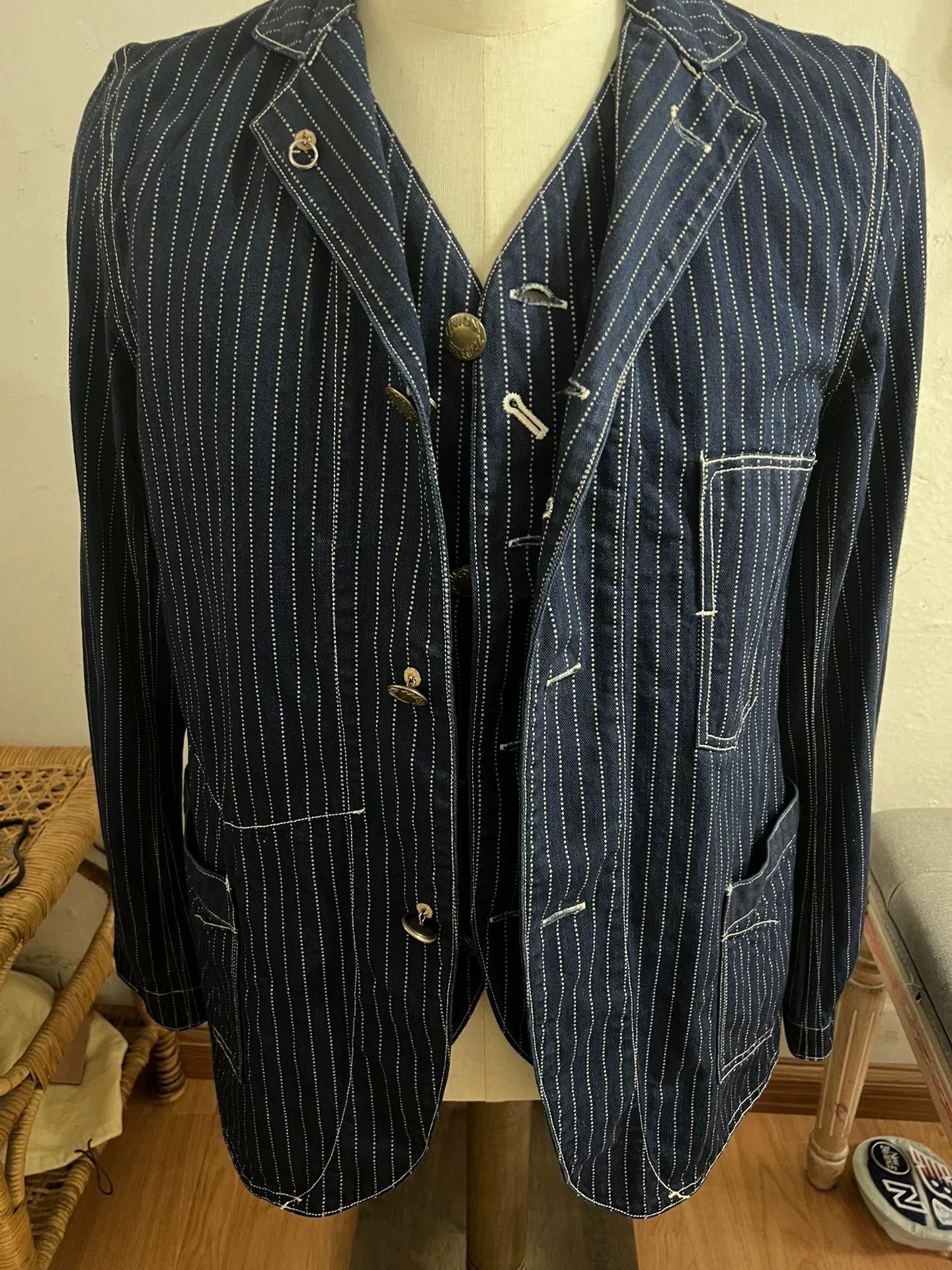 Freewheelers Freewheelers Discharge Print Coat & Vest Set Size US M / EU 48-50 / 2 - 1 Thumbnail