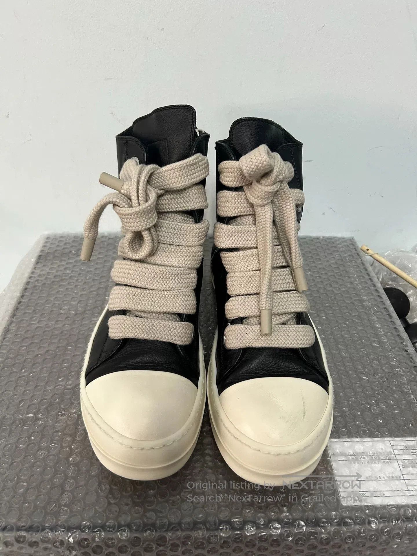 Rick Owens Rick Owens Leather High-top Sneakers. Size US 10 / EU 43 - 3 Thumbnail