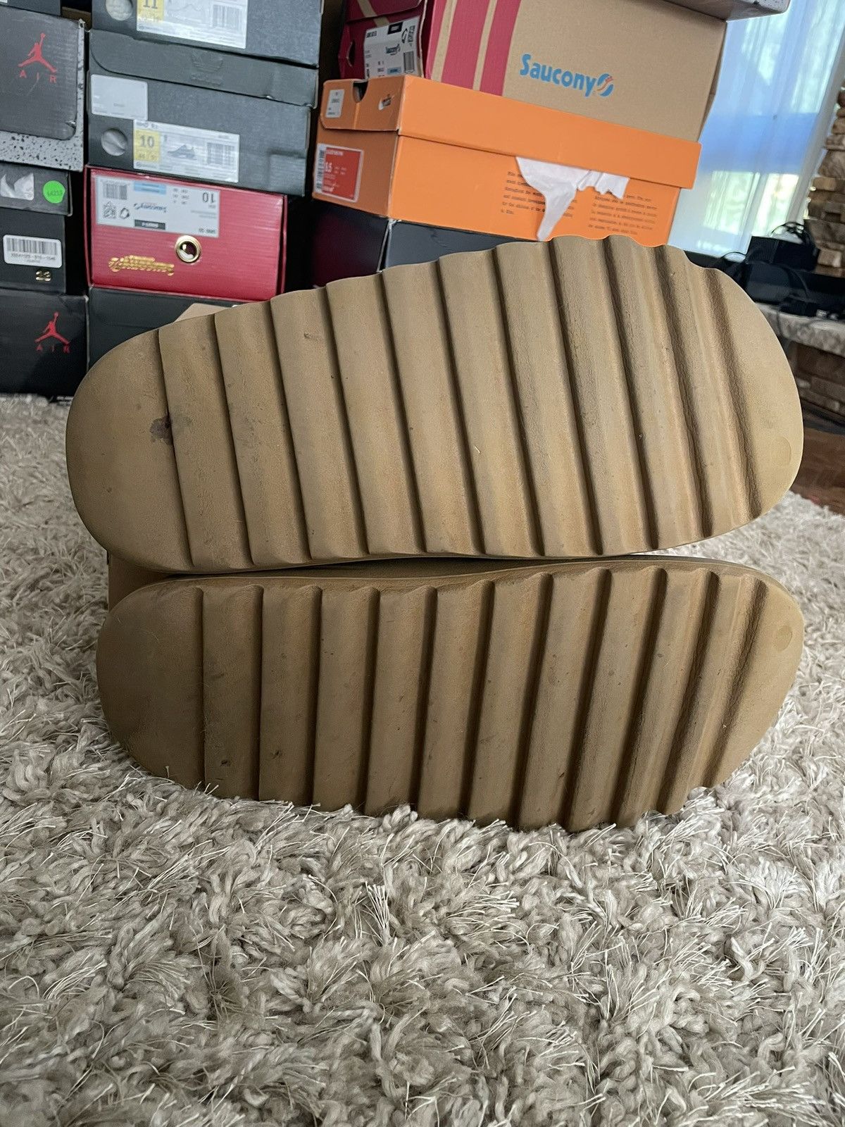 Adidas × Kanye West Adidas Yeezy Slides Ochre Size US 14 / EU 47 - 7 Thumbnail