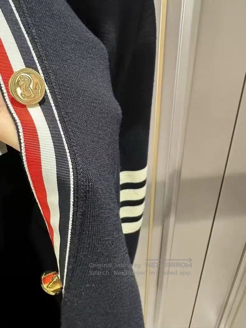 Thom Browne Thom Browne Long gold-buttoned cardigan Size M / US 6-8 / IT 42-44 - 4 Thumbnail