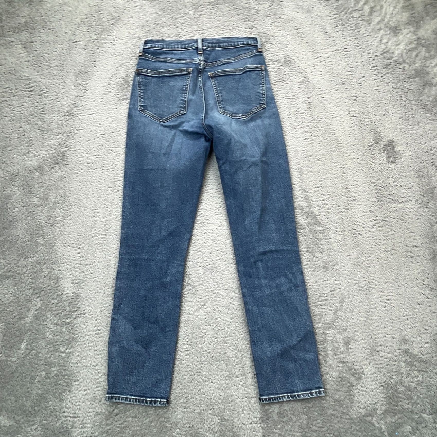 Gap Gap Jeans Womens 2 Blue Cigarette Skinny Denim Cotton Stretch Mid Rise Logo Button Zipper 5-Pocket Womens Jeans Product City Preppy Size 26" / US 2 / IT 38 - 2 Thumbnail