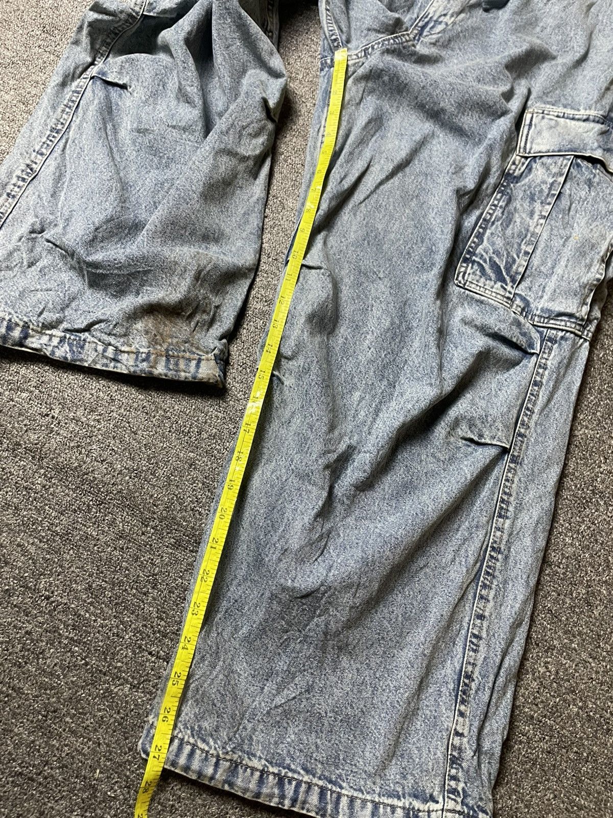 GU × Japanese Brand × Vintage GU Japanese Brand Wide Cargo Jeans (93) Size US 27 - 4 Thumbnail