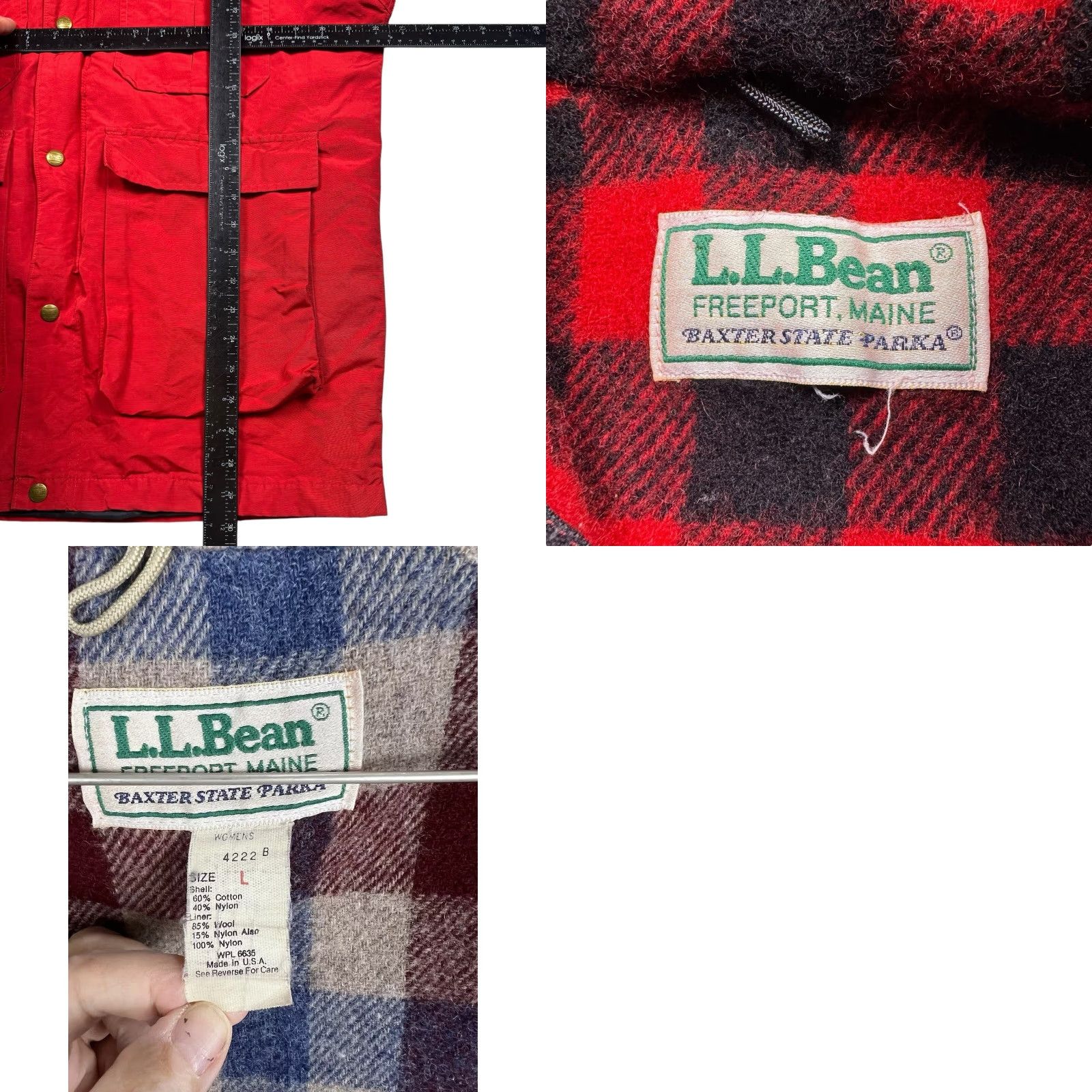 Vintage VINTAGE L.L.Bean Parka Women L Wool Buffalo Plaid Lined USA Made Jacket Size L / US 10 / IT 46 - 8 Thumbnail