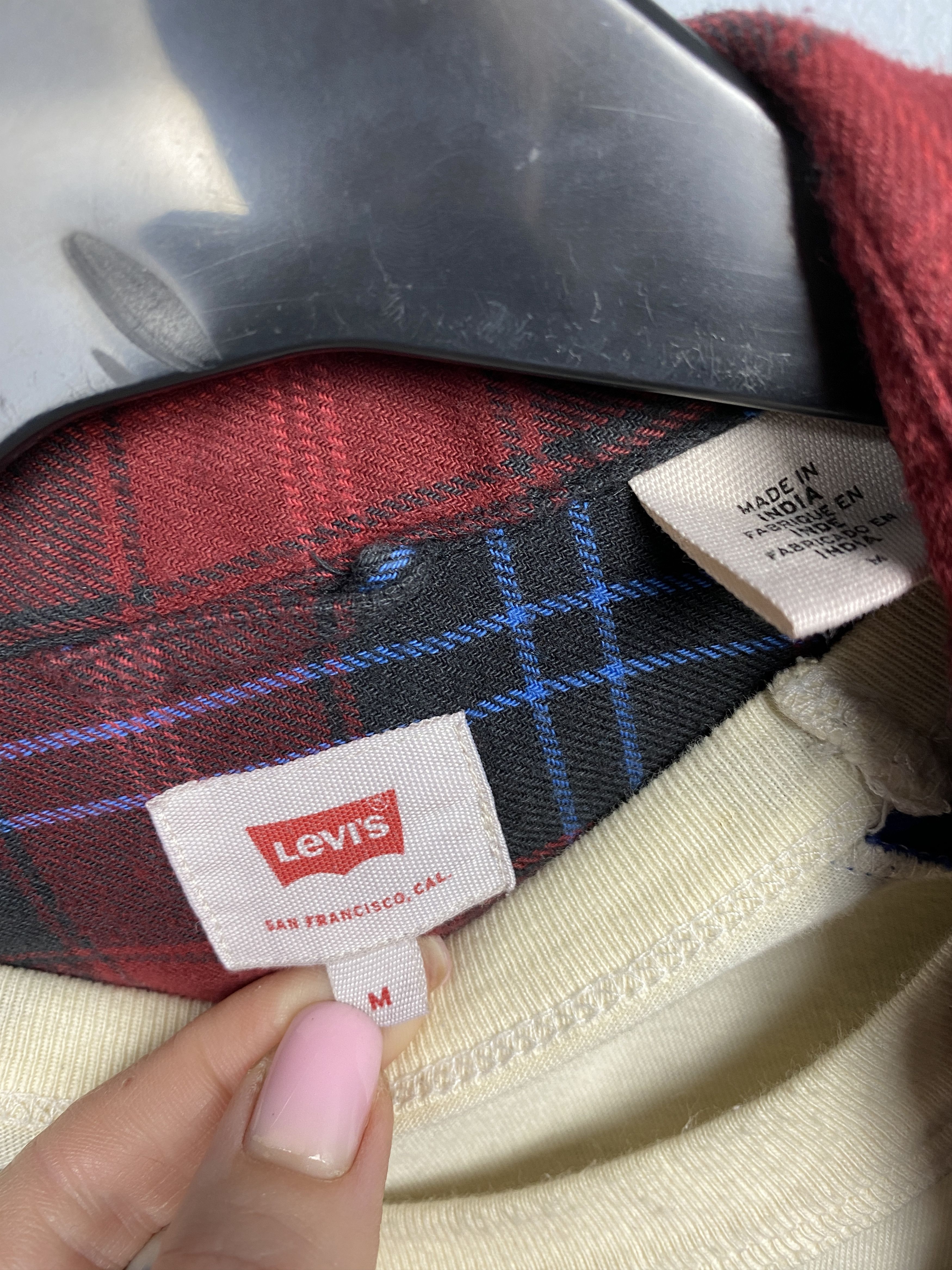 Flannel Levi's Vintage Mens Flannel Plaid Shirt Size US M / EU 48-50 / 2 - 4 Thumbnail