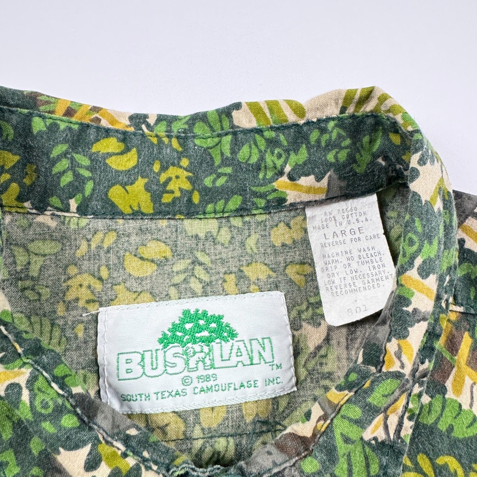 Vintage Vtg Bushlan Camo Hunting Shirt L Made in USA Tactical 90s Size US L / EU 52-54 / 3 - 5 Thumbnail