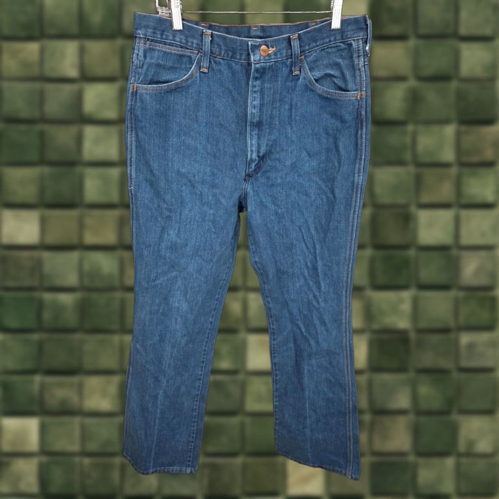Wrangler VINTAGE Wrangler 13MWZ Dark Wash Blue Denim Cowboy Jeans