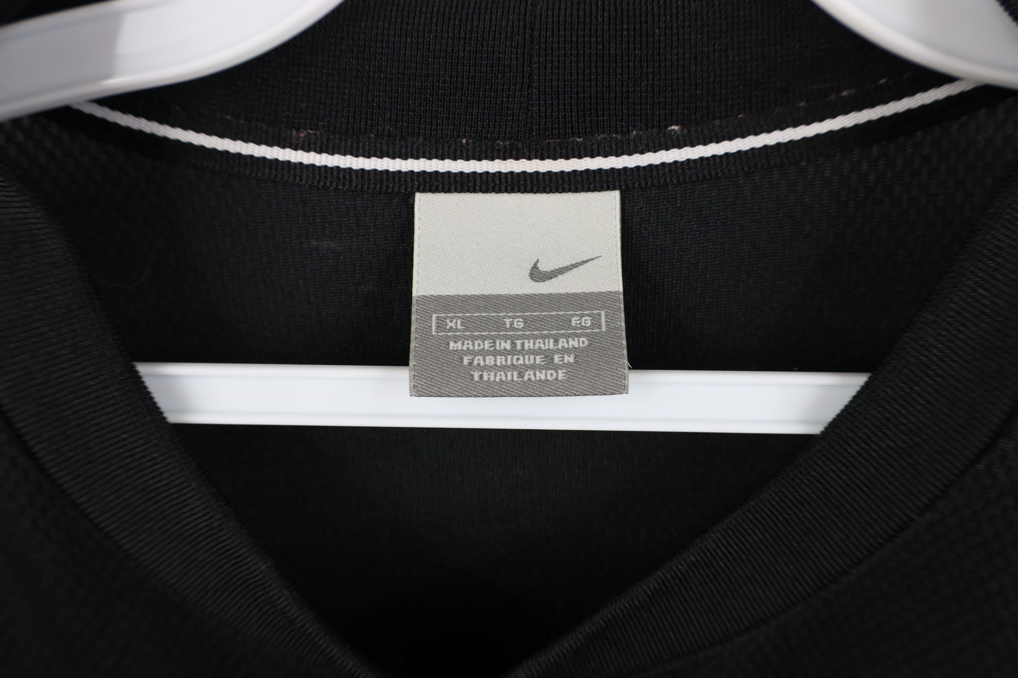 Nike × Vintage Vintage Nike Mini Swoosh Knit Short Sleeve T-Shirt Black Size US XL / EU 56 / 4 - 8 Thumbnail