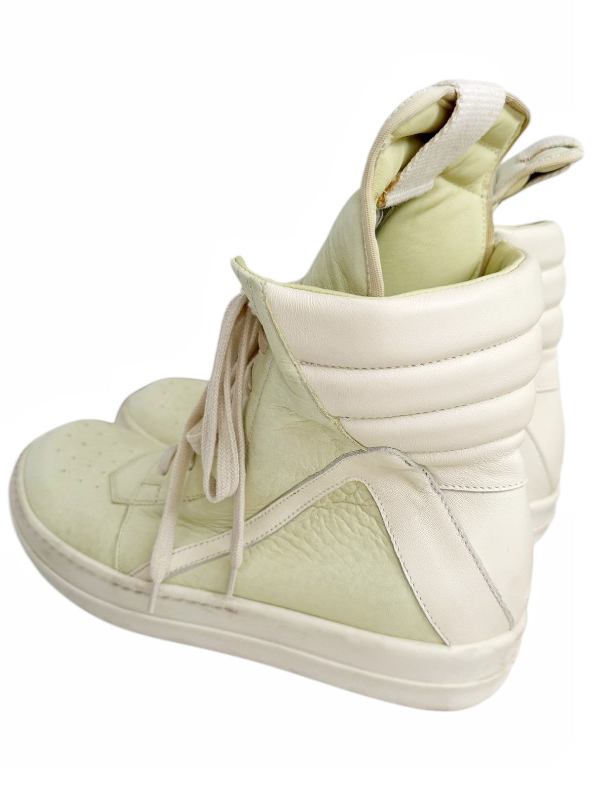 Rick Owens FW18 Sisyphus Lime Geobasket Sneaker Leather Size US 9 / EU 42 - 2 Thumbnail