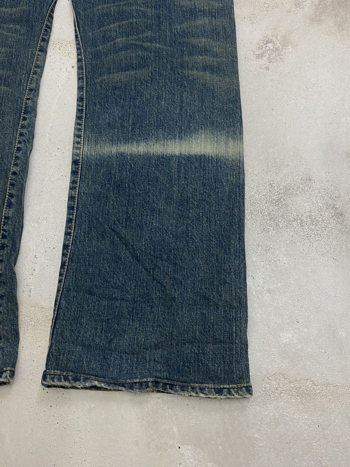 Hysteric Glamour × Japanese Brand Chip Pepper Jean Baggy Mud Washed Whisker Distressed Size US 30 / EU 46 - 14 Thumbnail