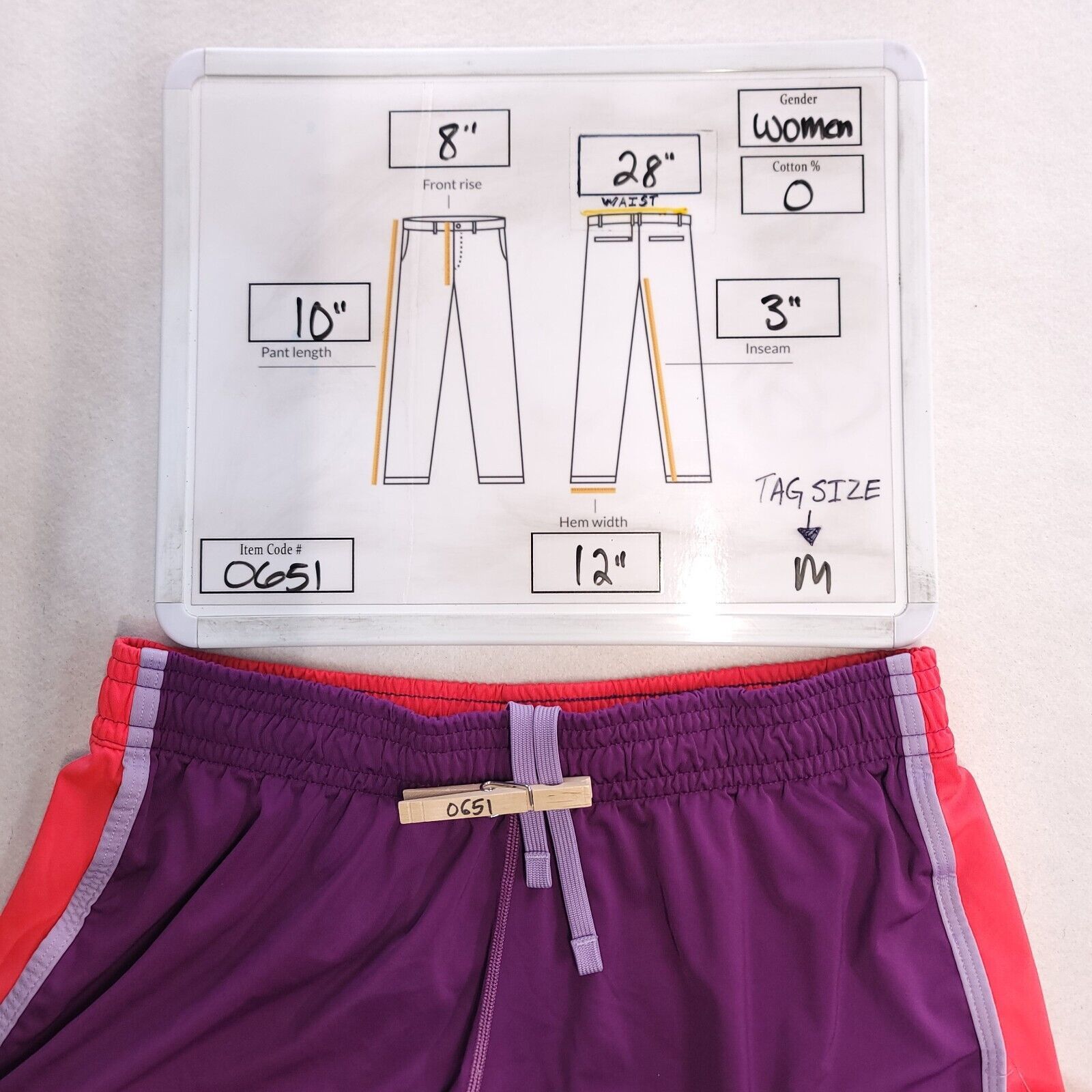Nike Nike Dri-Fit Pull On Shorts Womens Size Medium M Purple Pink Size 28" / US 6 / IT 42 - 8 Thumbnail
