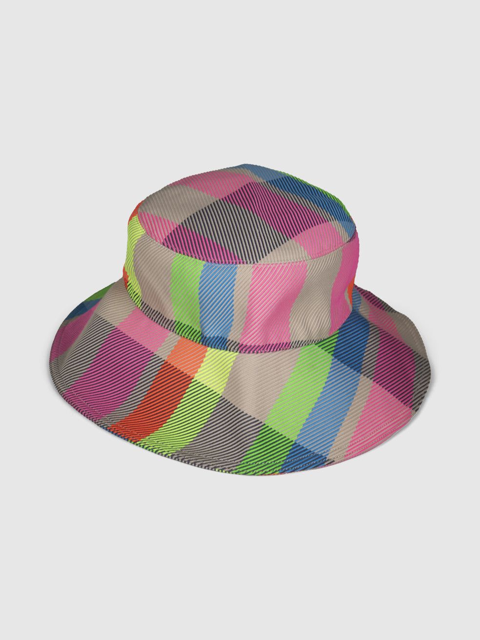 Mira Mikati Tartan Pattern Bucket Hat Size ONE SIZE - 1 Thumbnail