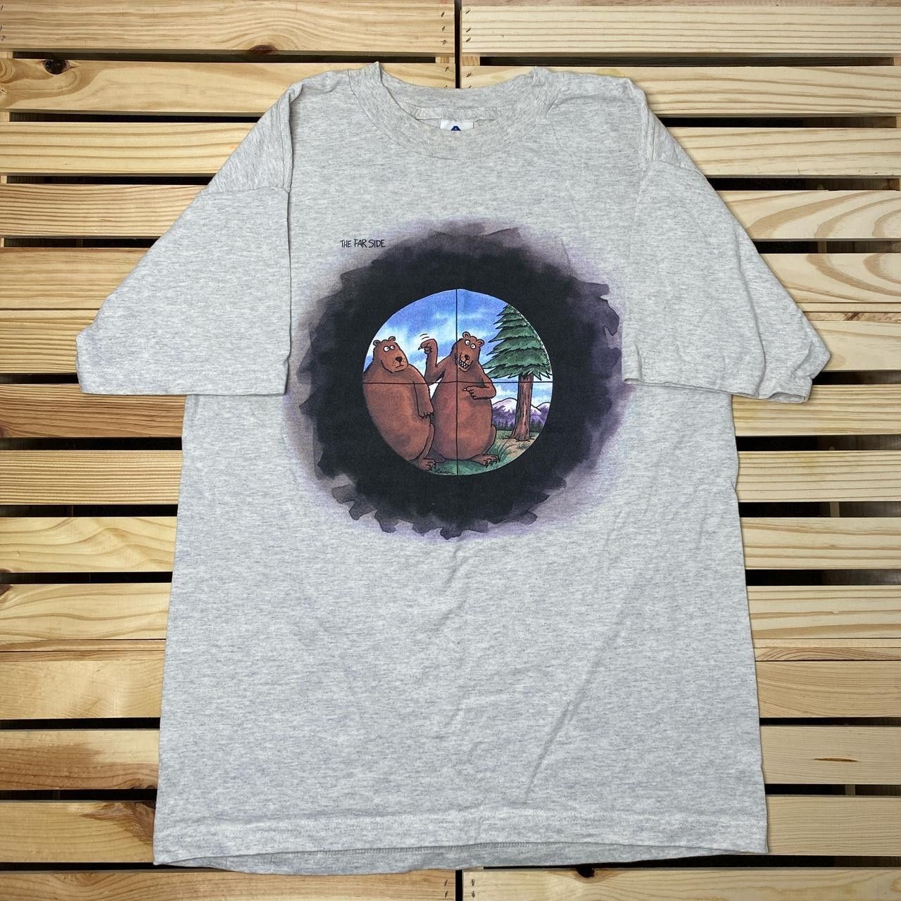 AAA Vintage The Far Side Bears Gray Funny Nature Tee Size Large Size US L / EU 52-54 / 3 - 1 Thumbnail