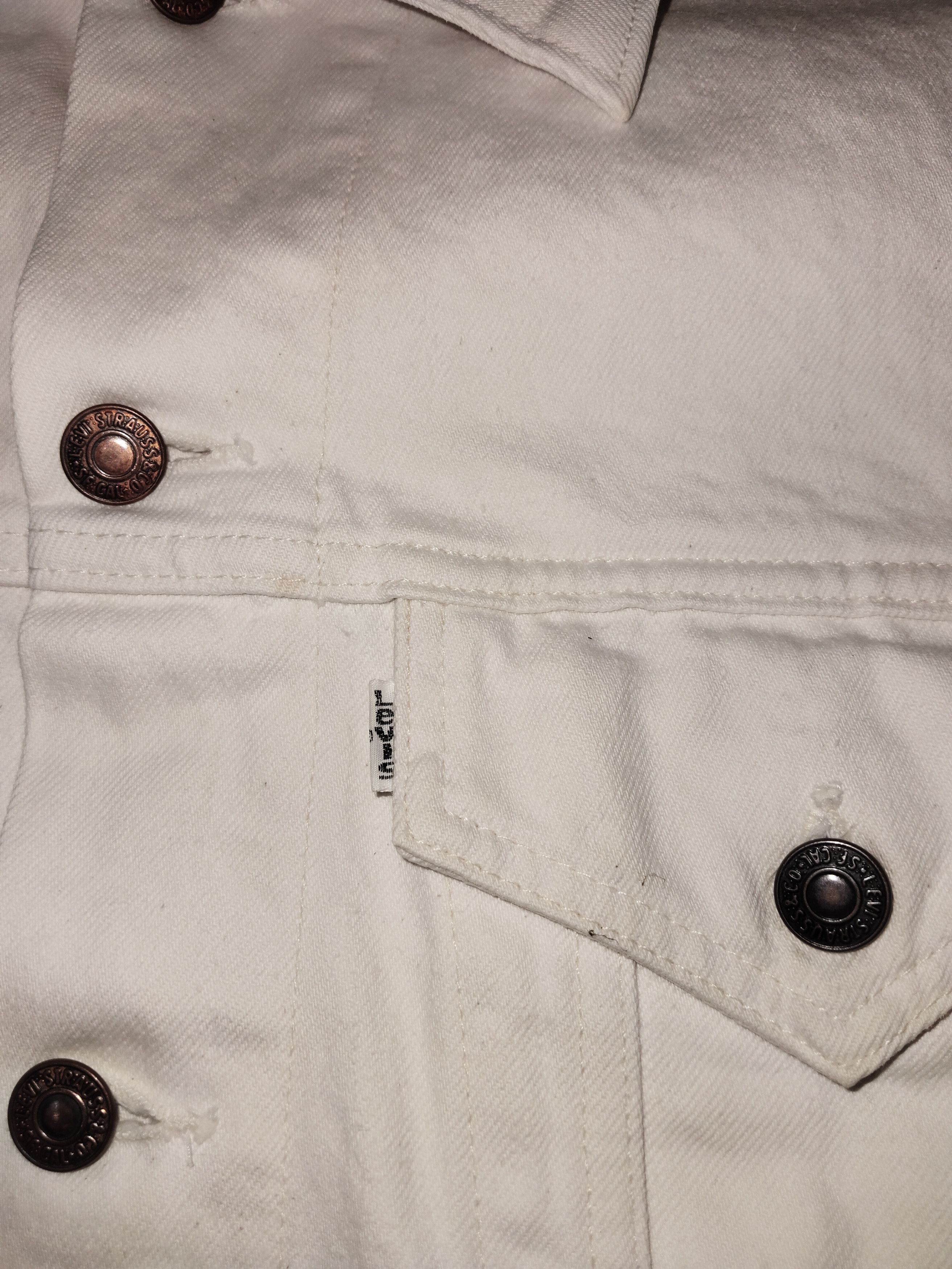 Levi's Vintage Clothing Vintage Levis White Denim Jacket Size US M / EU 48-50 / 2 - 2 Thumbnail