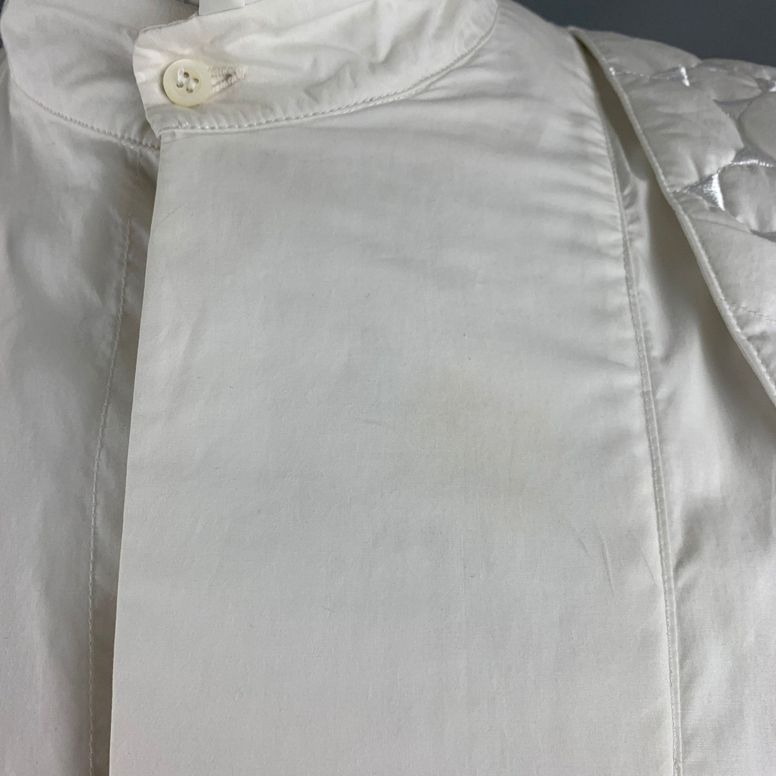 JordanLuca JORDANLUCA White Quilted Cotton Harness Long Sleeve Shirt Size US L / EU 52-54 / 3 - 5 Thumbnail