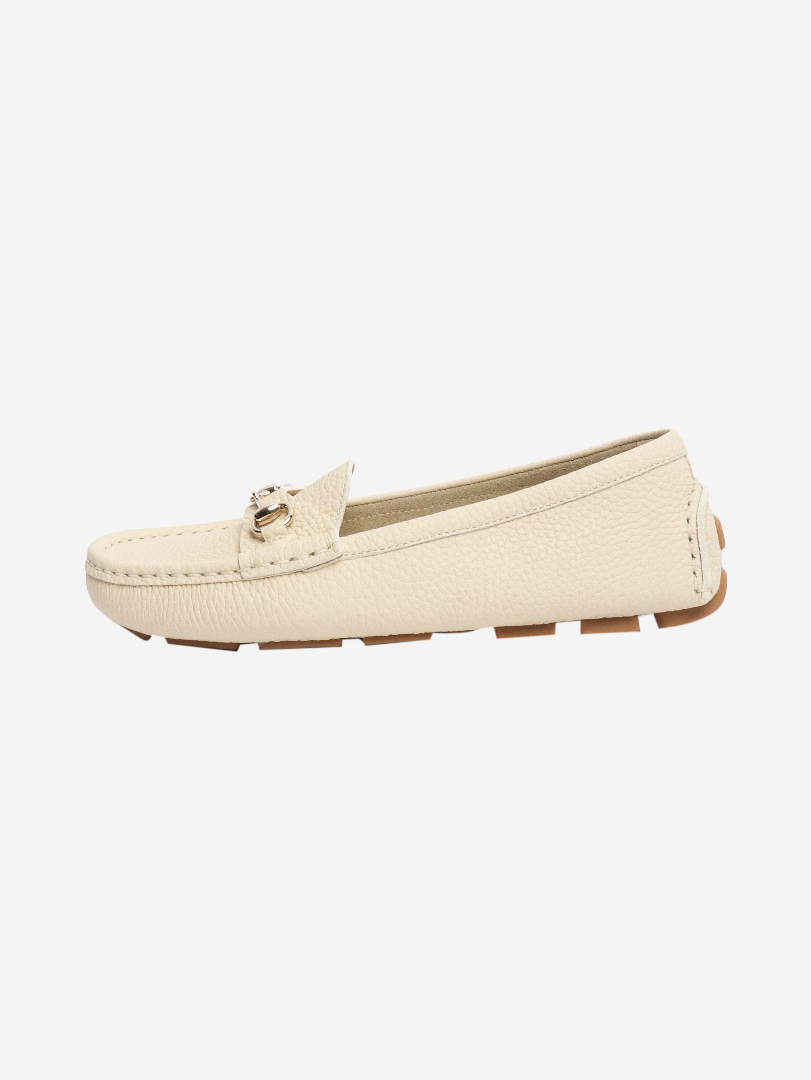Gucci Cream Horsebit leather loafers - EU 36.5 Size US 5 / IT 35 - 1 Thumbnail