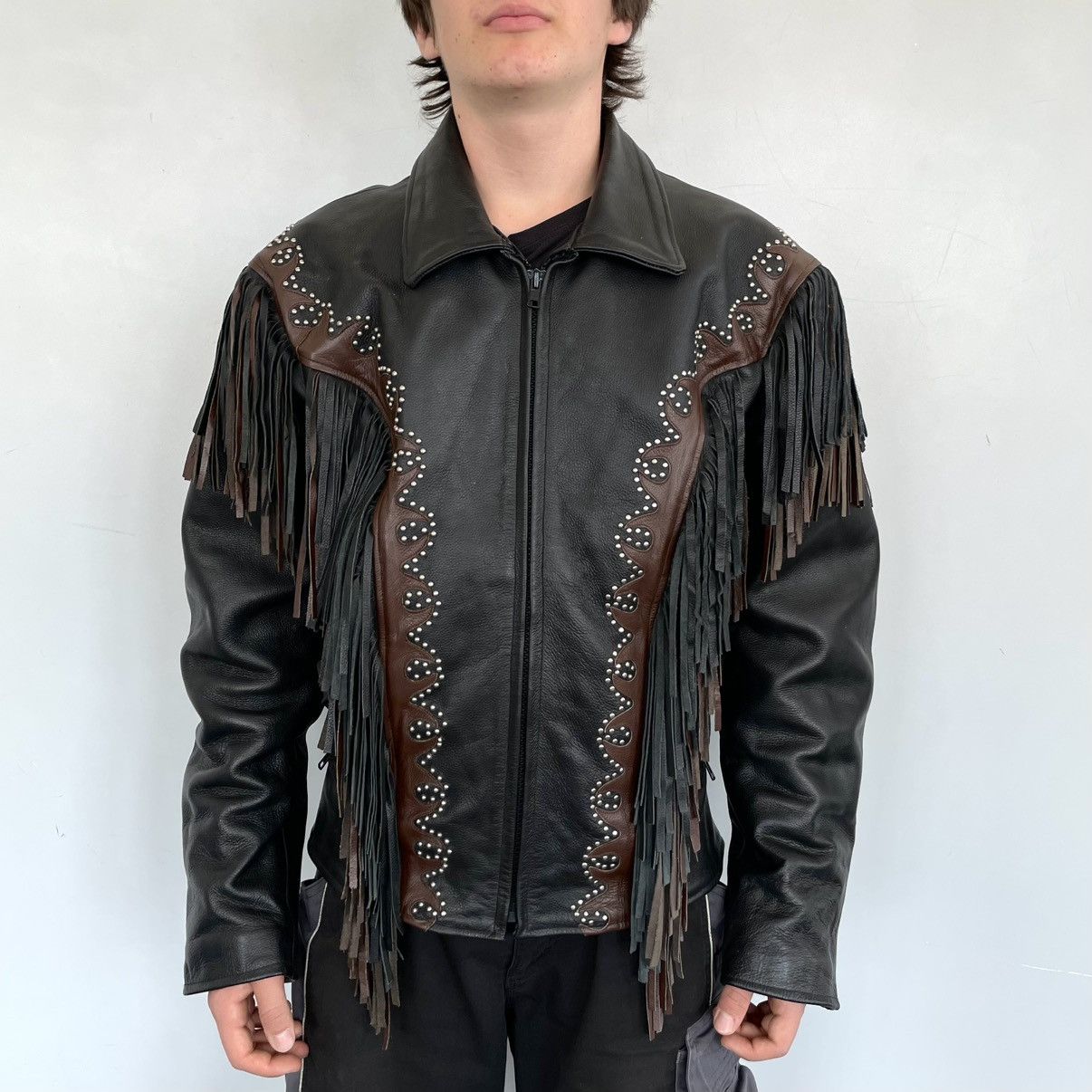 Genuine Leather Vintage 90’s USA Moto Leather Jacket Japanese style size XL Size US XL / EU 56 / 4 - 2 Thumbnail