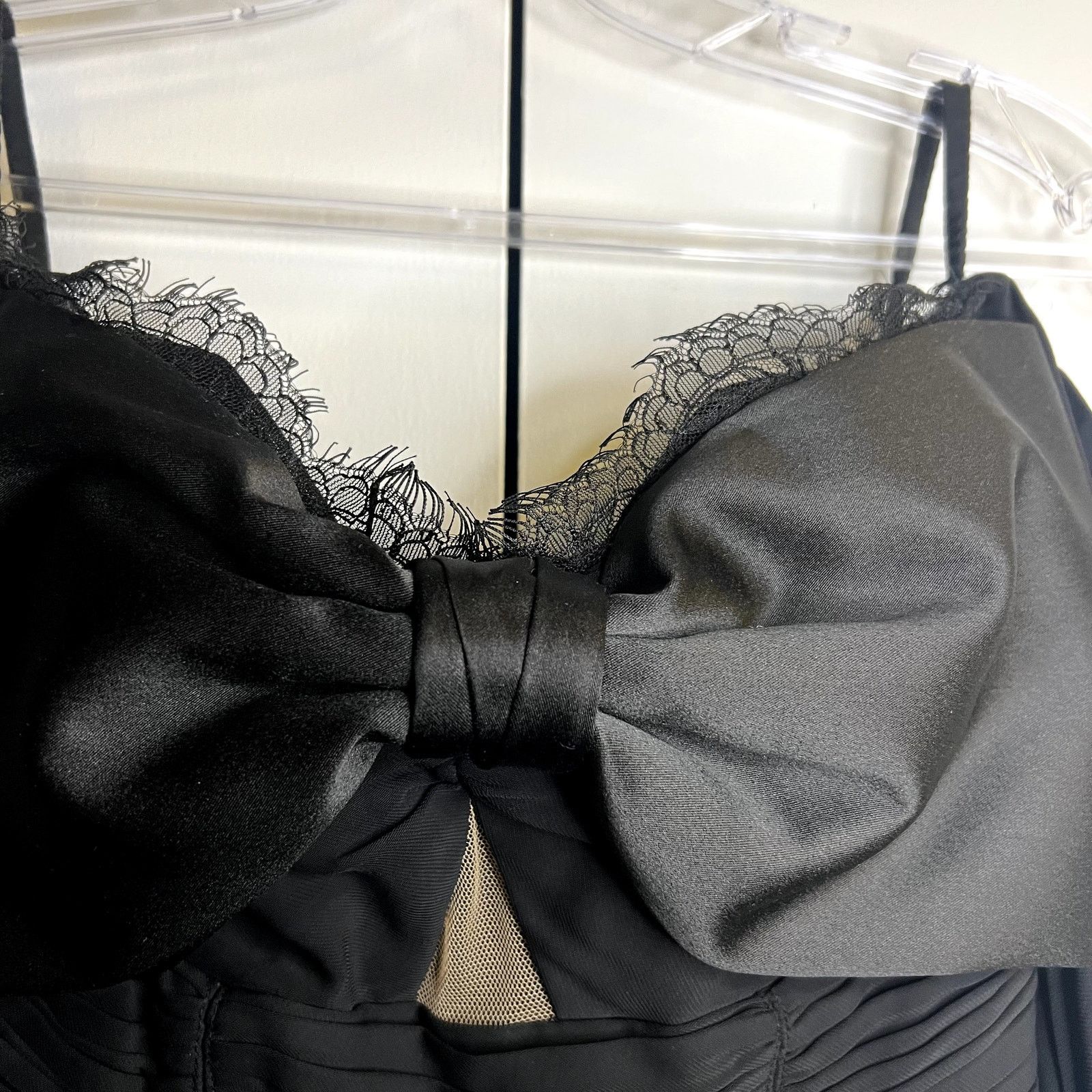 Self-Portrait Self-Portrait Black Jumpsuit Bow Off Shoulders Choker Size 26" / US 2 / IT 38 - 4 Thumbnail