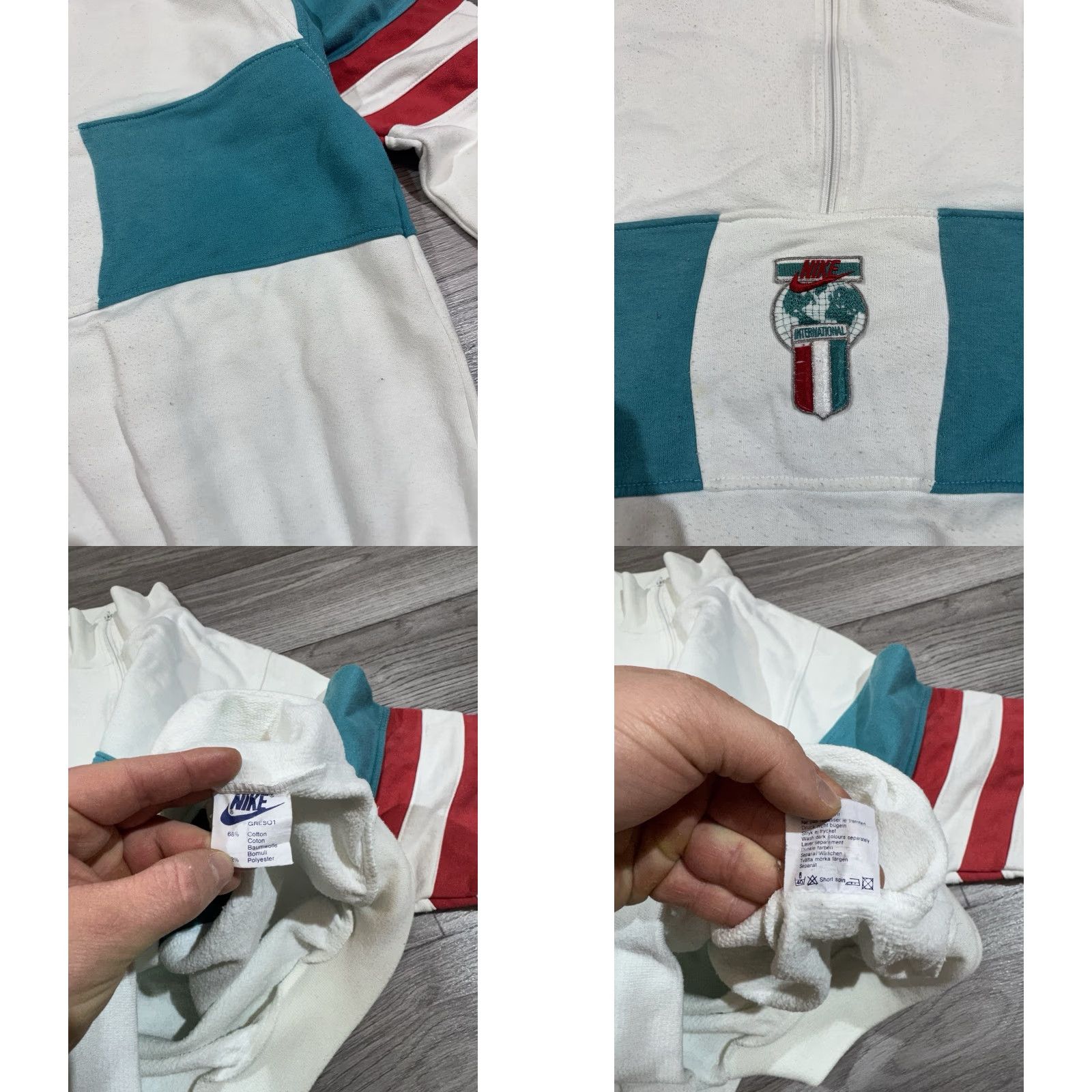 Nike Nike Tracksuit Nike International 1980’s 1/4 Zip Sweater + Pants Set Cotton M Multicolor Men Regular Size M Size US M / EU 48-50 / 2 - 9 Thumbnail