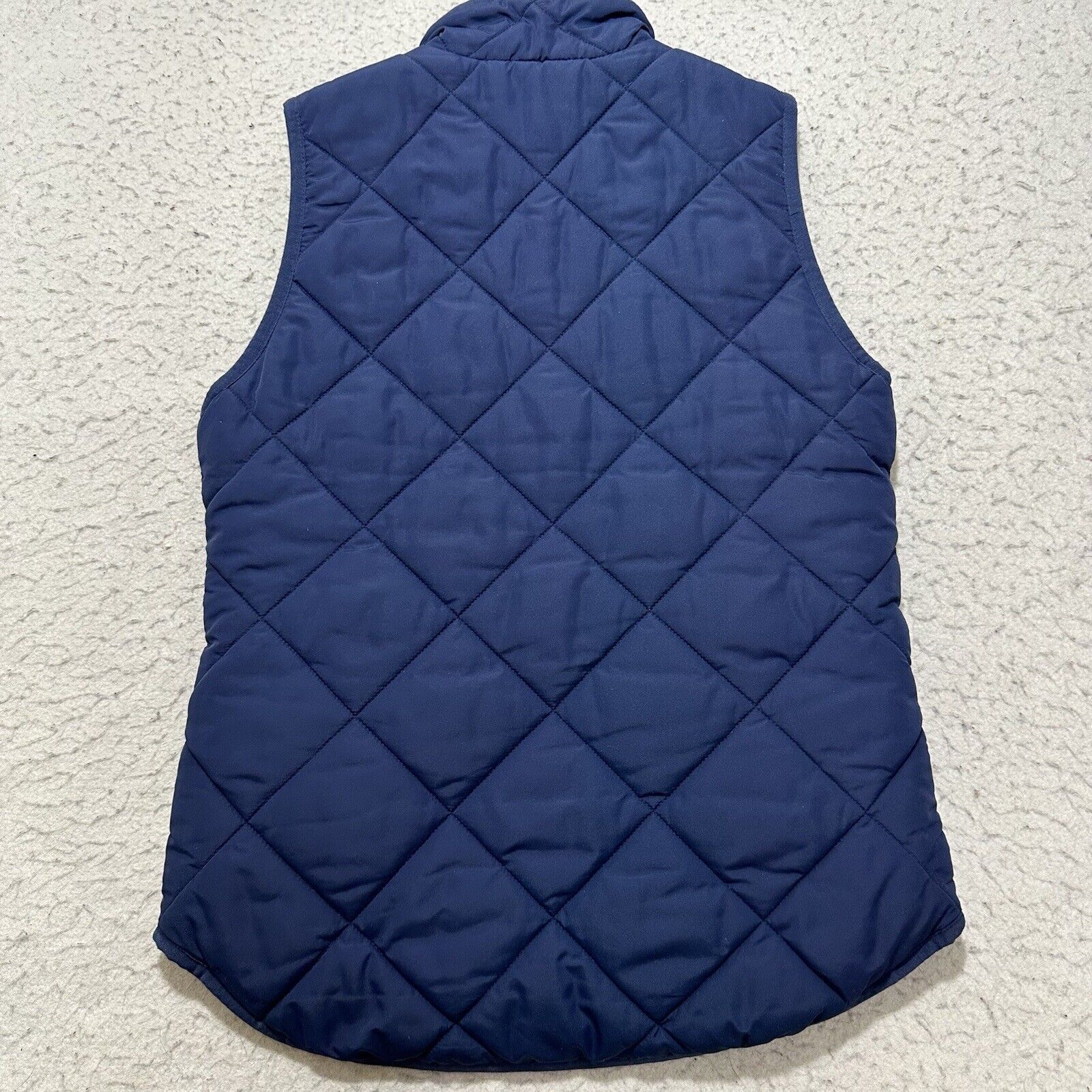 J.Crew J. Crew XXS Quilted Puffer Vest Full Zip Navy Blue Jacket Size XXS / US 00 / IT 34 - 10 Thumbnail