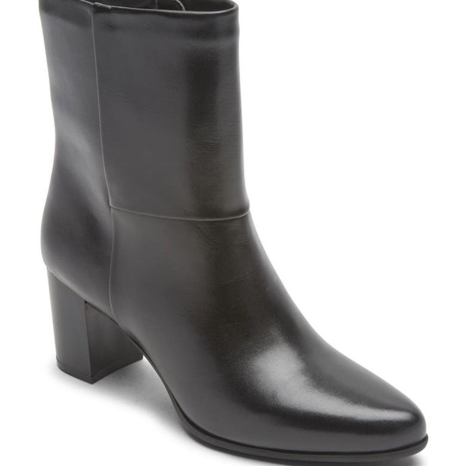 Rockport Rockport Black Camdyn Pointed-Toe Block Heel Booties Size US 10 / IT 40 - 12 Thumbnail