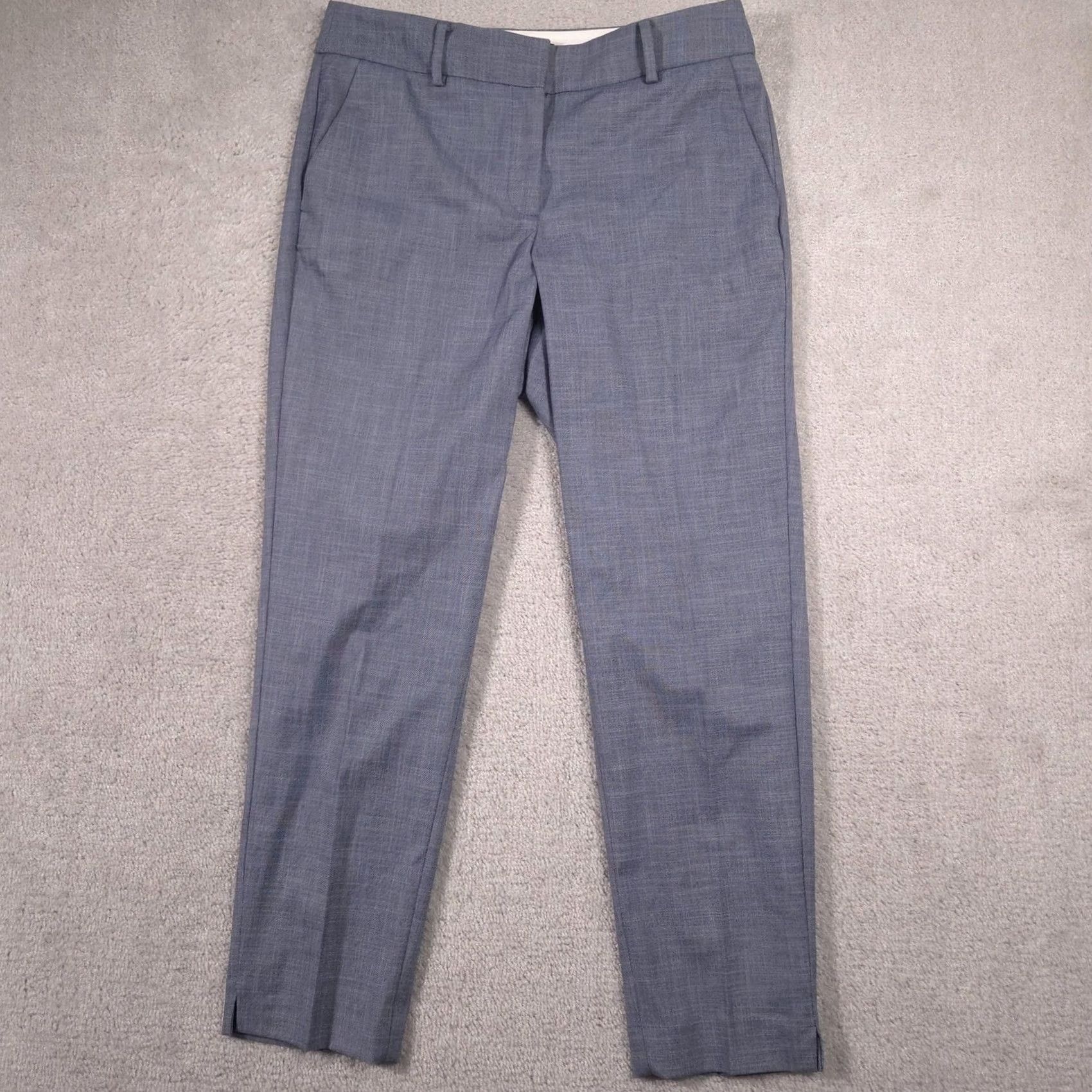 Talbots Talbots Pants Womens 10 Gray Hampshire Ankle Twill Slim Zip Stretch Work Size 32" / US 10 / IT 46 - 2 Thumbnail