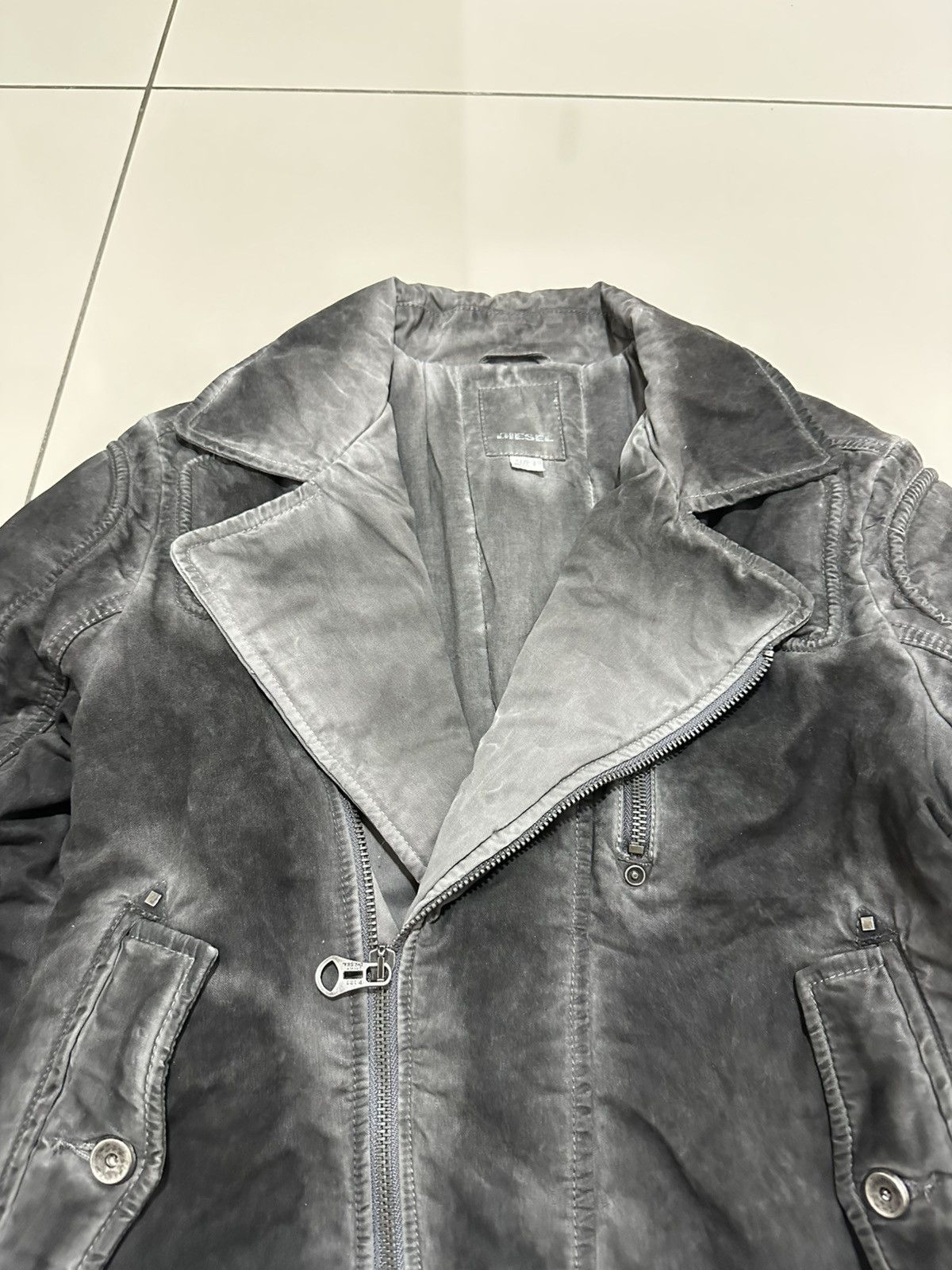 Diesel Diesel Double Collar Riders Jacket Design Biker rare Stlye Size US S / EU 44-46 / 1 - 5 Thumbnail