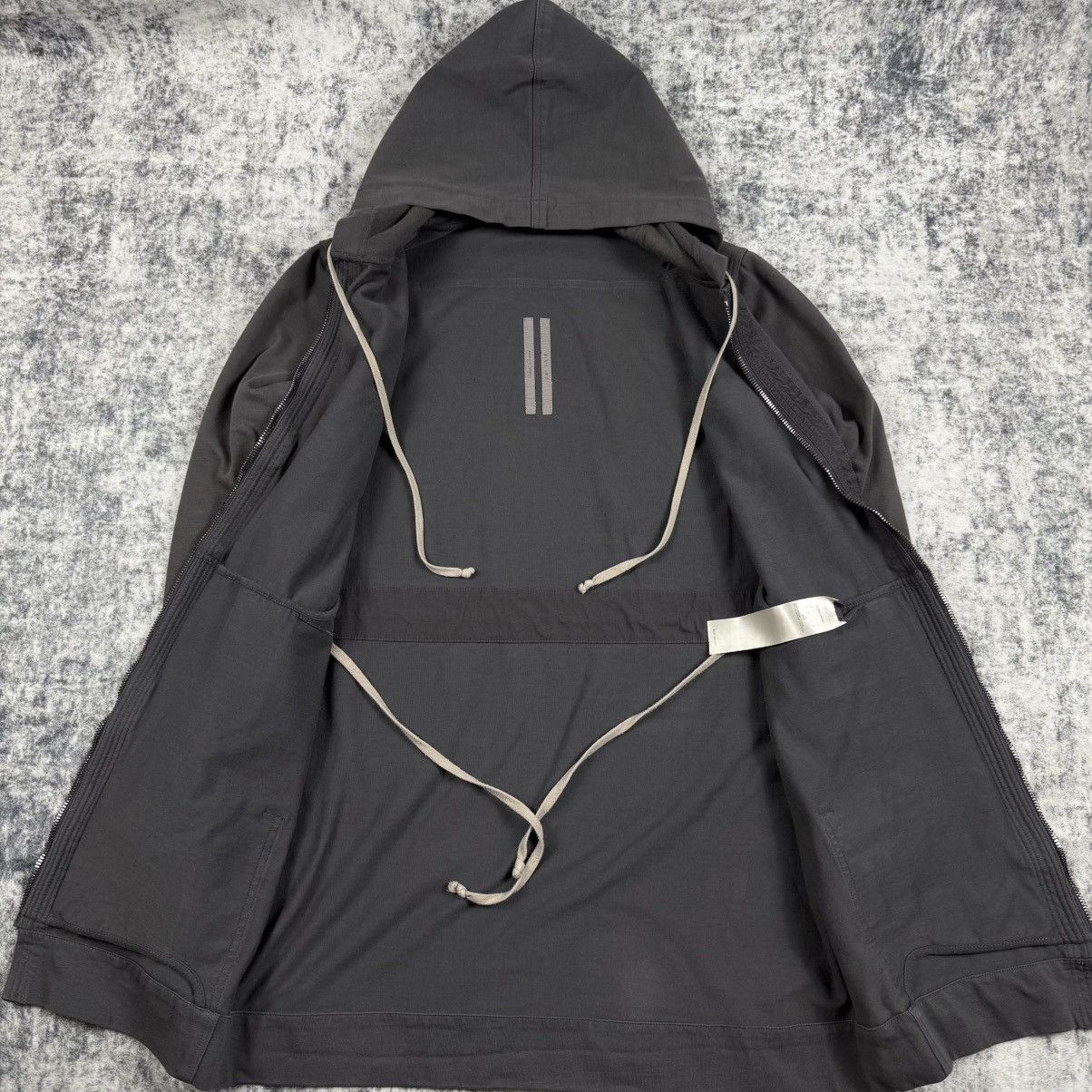 Rick Owens Rick Owens SS/18 Mainline Long Zip Hooded ‘Grey’ Jacket Size US S / EU 44-46 / 1 - 5 Thumbnail