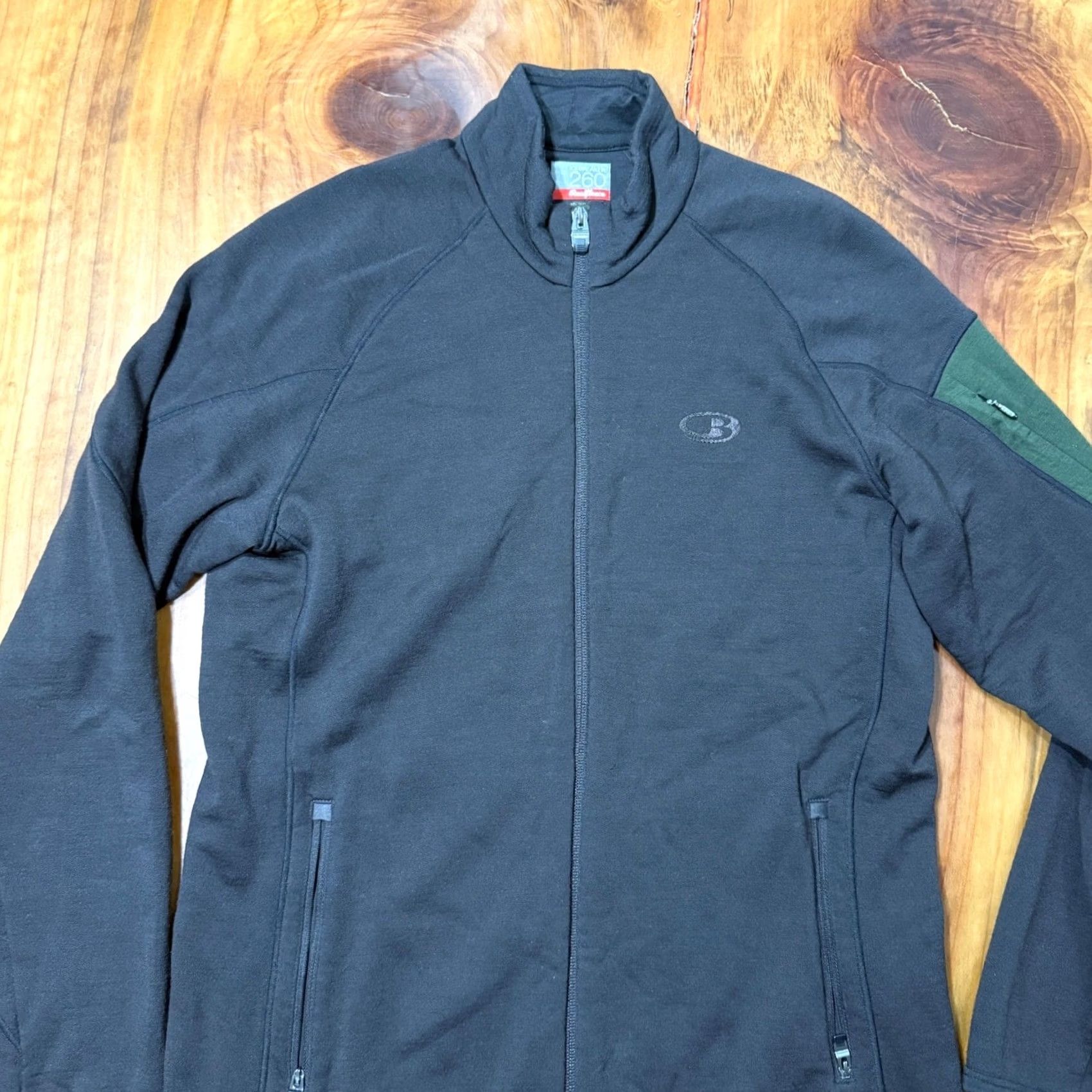 Icebreaker Icebreaker Mens Shirt Jacket M Long Sleeve Full Zip Merino Wool Classic Brown Mock Neck Logo Sweater Size US M / EU 48-50 / 2 - 2 Thumbnail