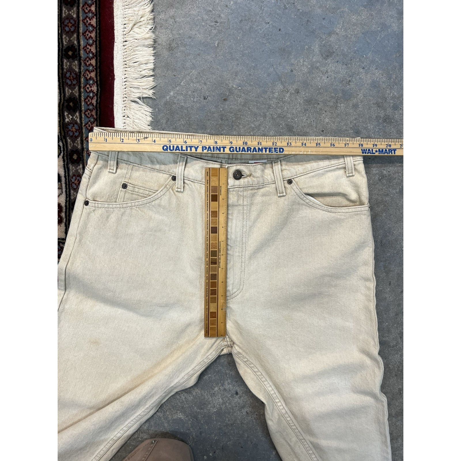 Levi's Levi's 550 Relaxed Fit 1995 Cream Jeans Orange Tab USA 36x31 Size US 36 / EU 52 - 8 Thumbnail