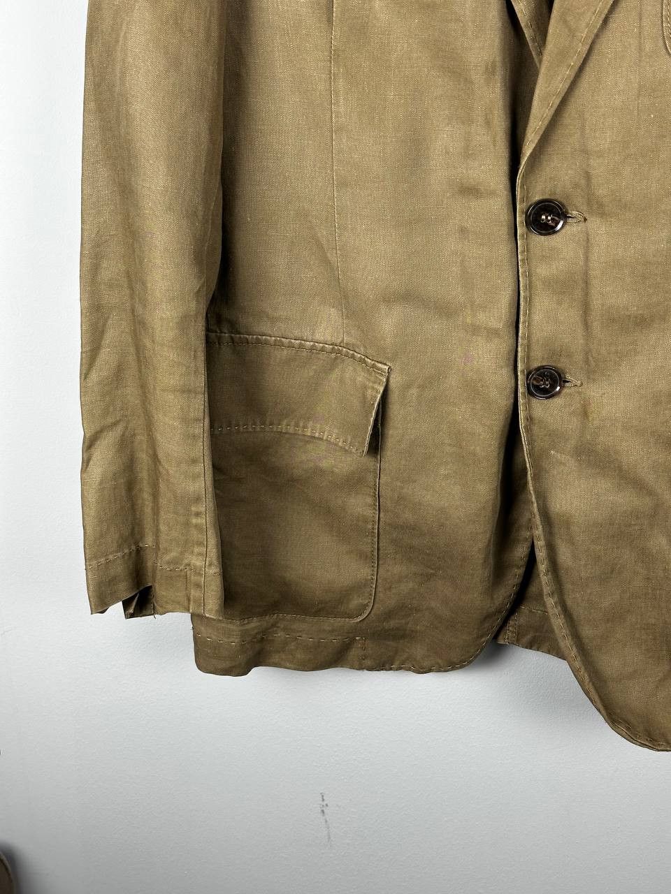 Cerruti 1881 VINTAGE CERUTI 1881 Brown Linen Blazer Luxury Size US L / EU 52-54 / 3 - 5 Thumbnail