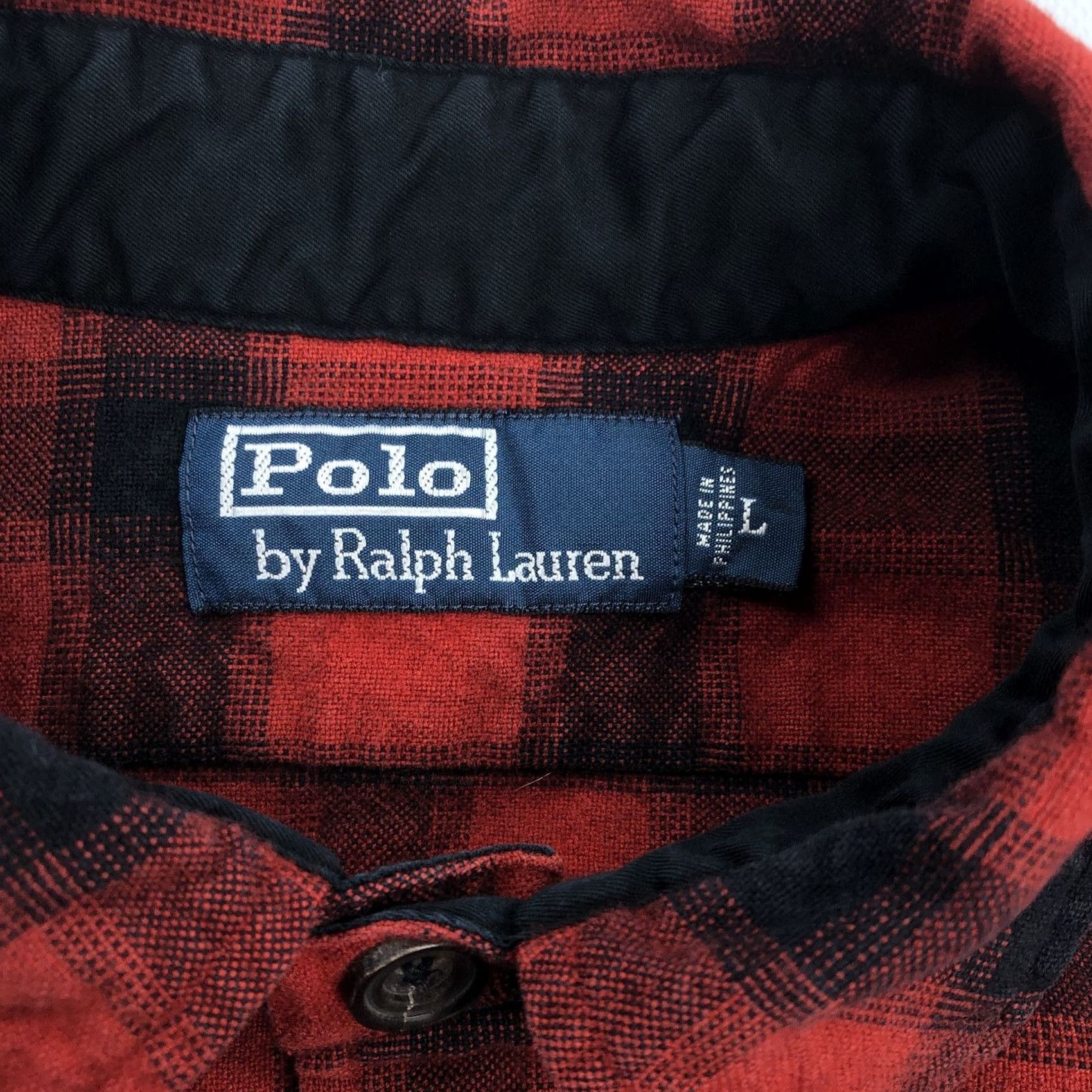 Polo Ralph Lauren Polo Ralph Lauren Men's Red Black Buffalo Plaid Flannel Button-Down Shirt - Casual, Long Sleeve, Cotton, Button-Up, Pocketed, Regular Fit, Size L Size US L / EU 52-54 / 3 - 2 Thumbnail