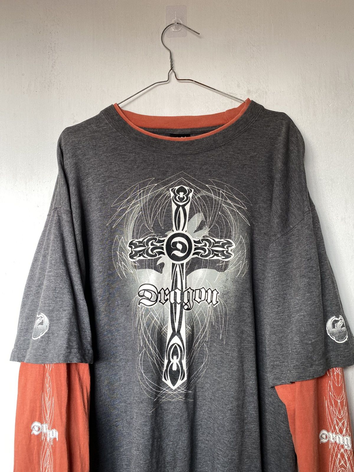 Beauty Beast Dragon Tribal Cross Double Layer Longsleeve Size US L / EU 52-54 / 3 - 4 Thumbnail